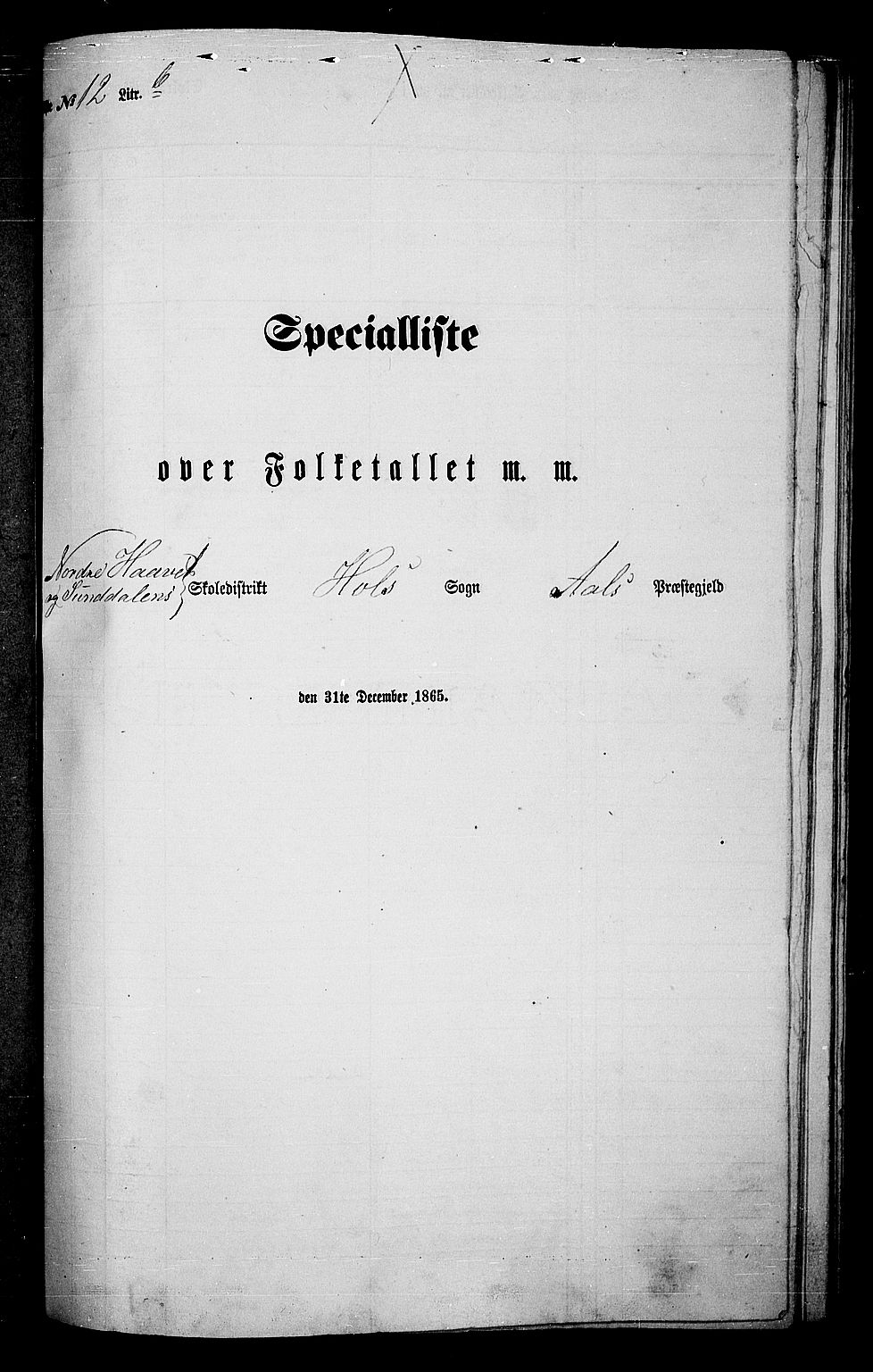 RA, Folketelling 1865 for 0619P Ål prestegjeld, 1865, s. 219