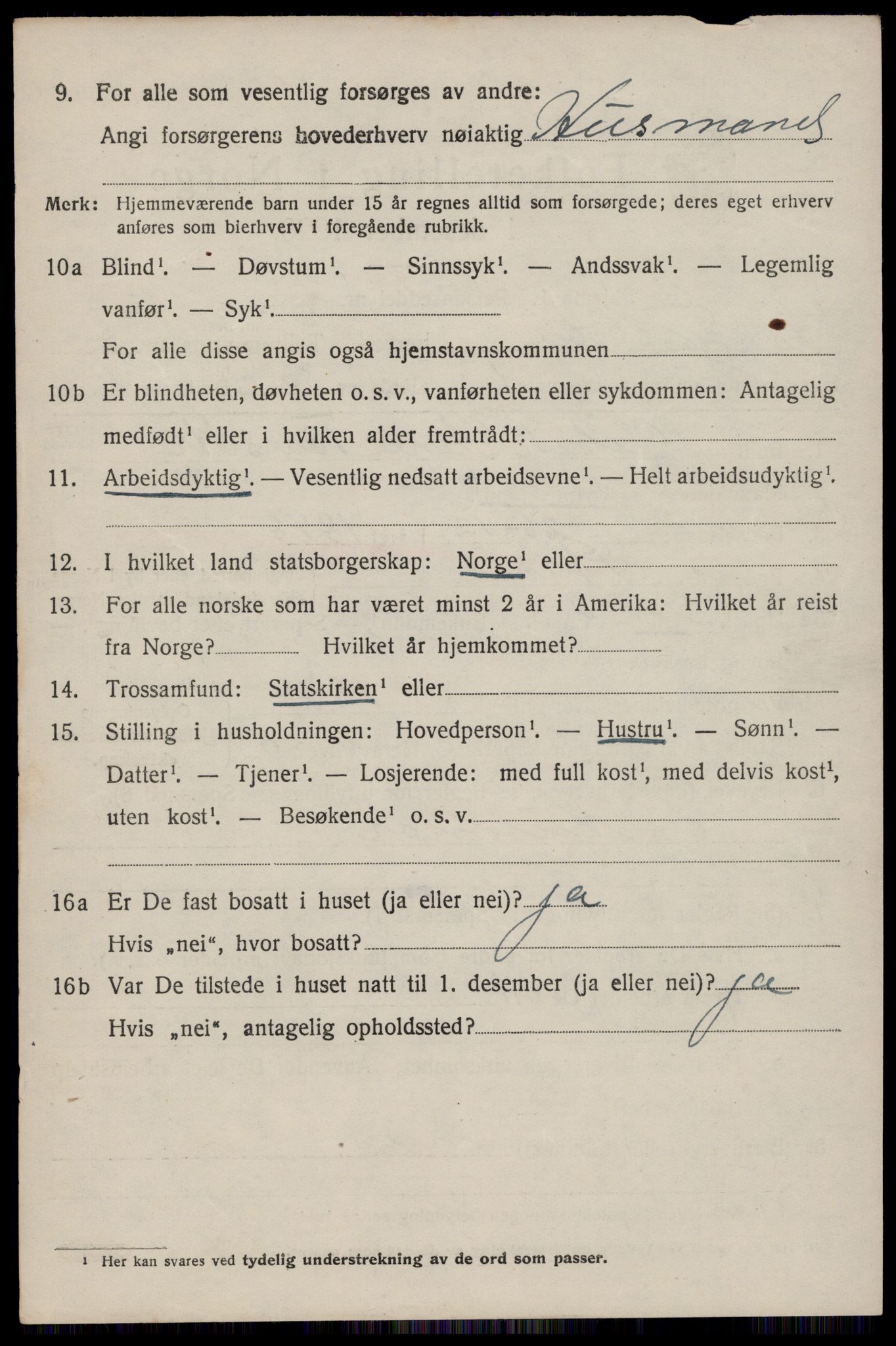 SAST, Folketelling 1920 for 1146 Tysvær herred, 1920, s. 2437