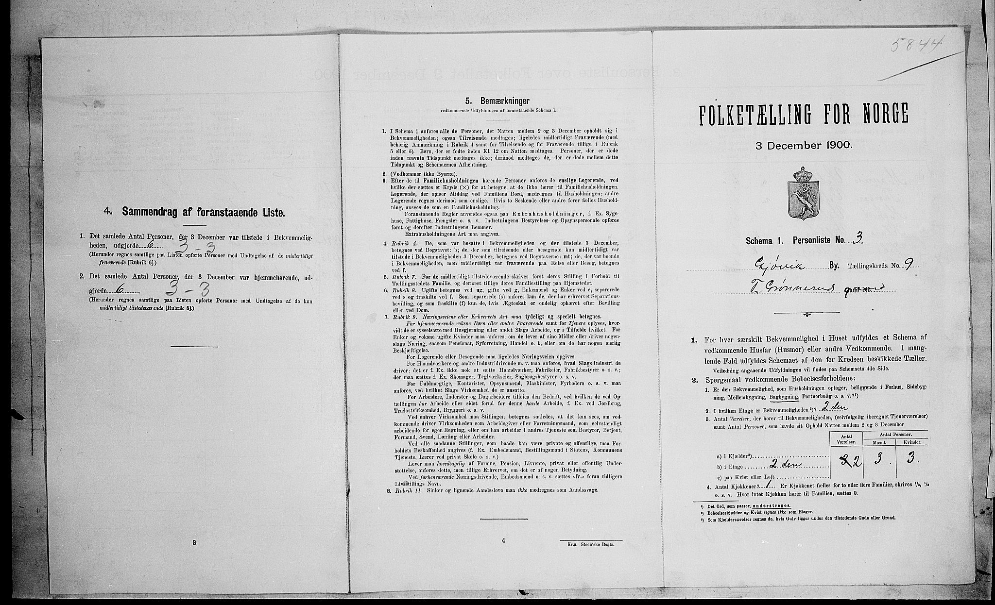 SAH, Folketelling 1900 for 0502 Gjøvik kjøpstad, 1900, s. 1202