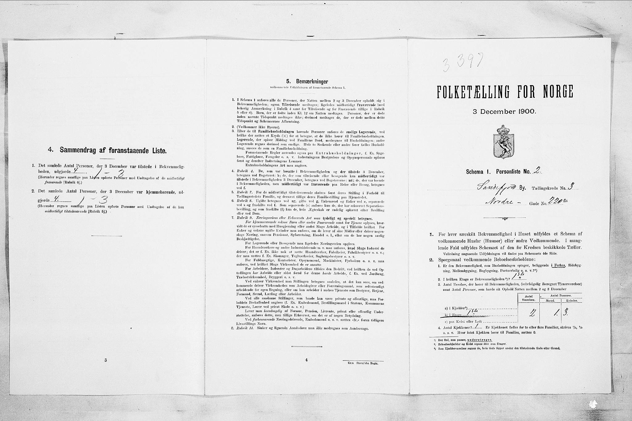 RA, Folketelling 1900 for 0706 Sandefjord kjøpstad, 1900, s. 863