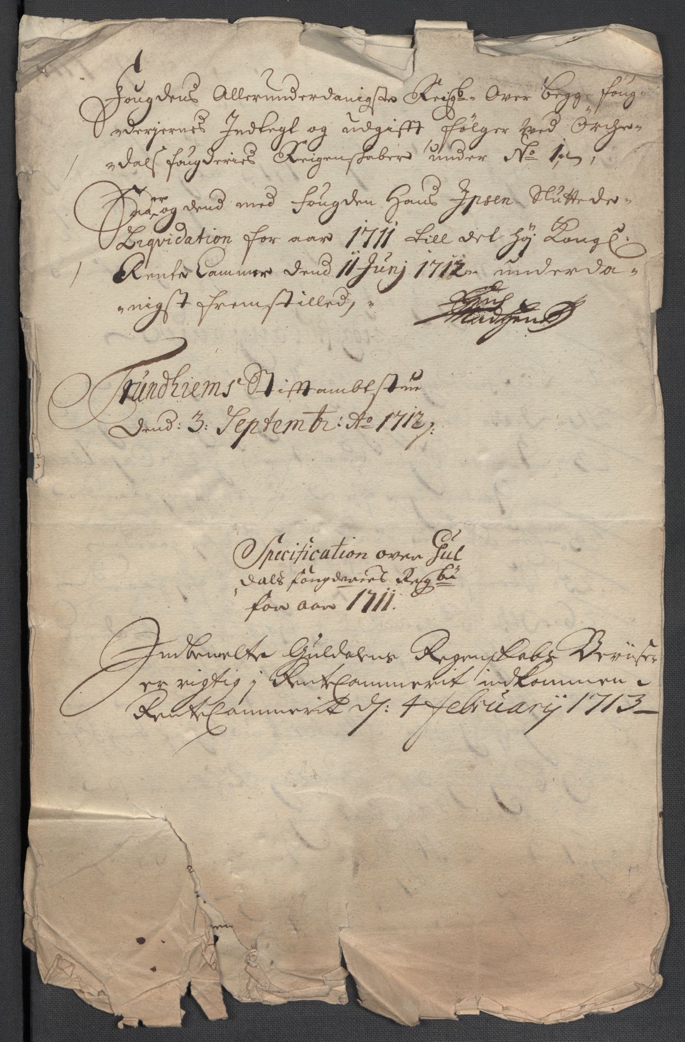 Rentekammeret inntil 1814, Reviderte regnskaper, Fogderegnskap, AV/RA-EA-4092/R60/L3962: Fogderegnskap Orkdal og Gauldal, 1711, s. 359