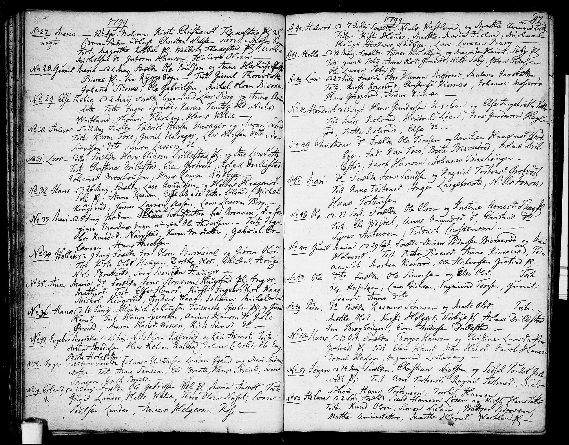 Våler prestekontor Kirkebøker, AV/SAO-A-11083/F/Fa/L0004: Ministerialbok nr. I 4, 1771-1815, s. 47