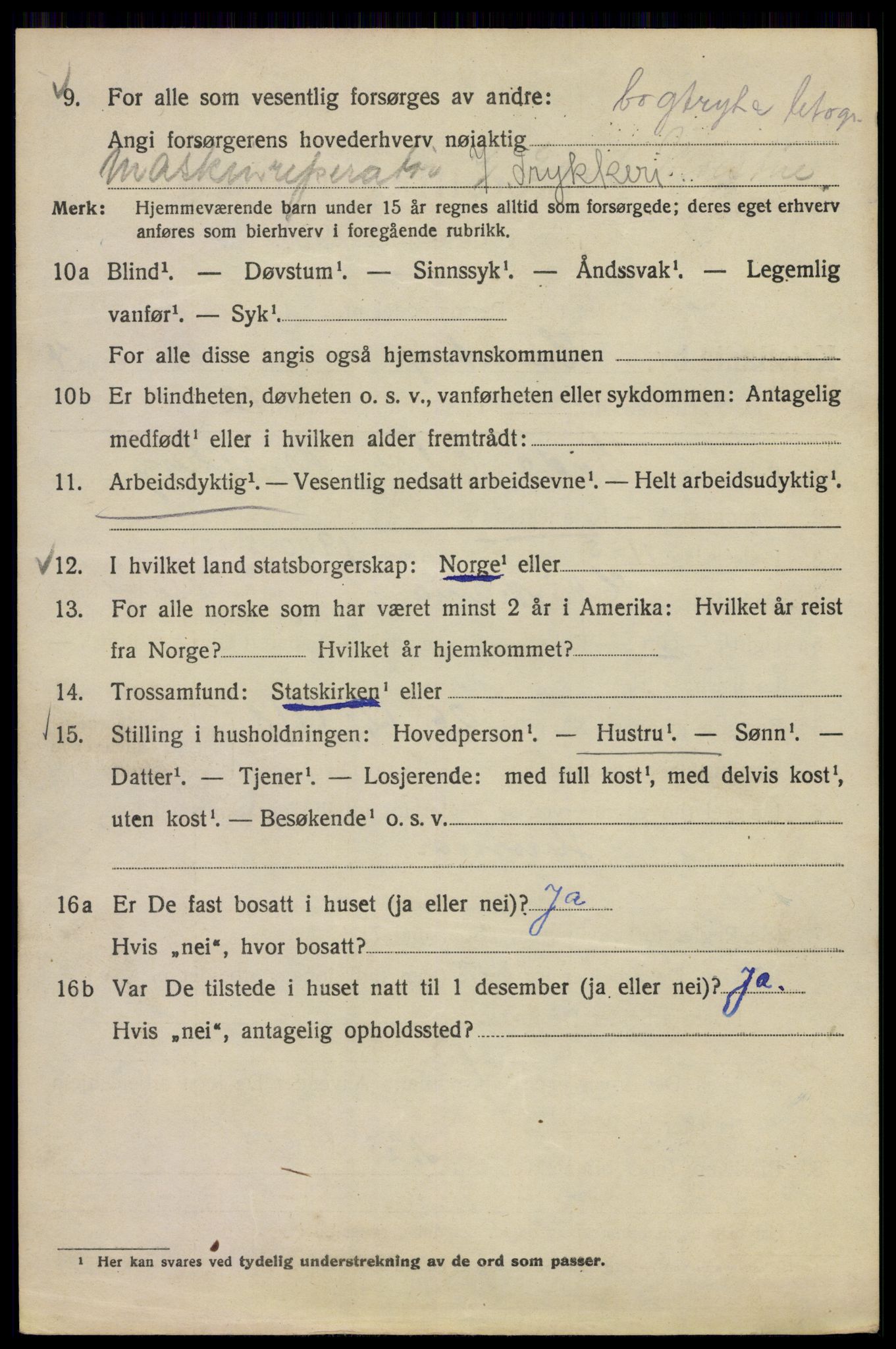 SAO, Folketelling 1920 for 0301 Kristiania kjøpstad, 1920, s. 539252