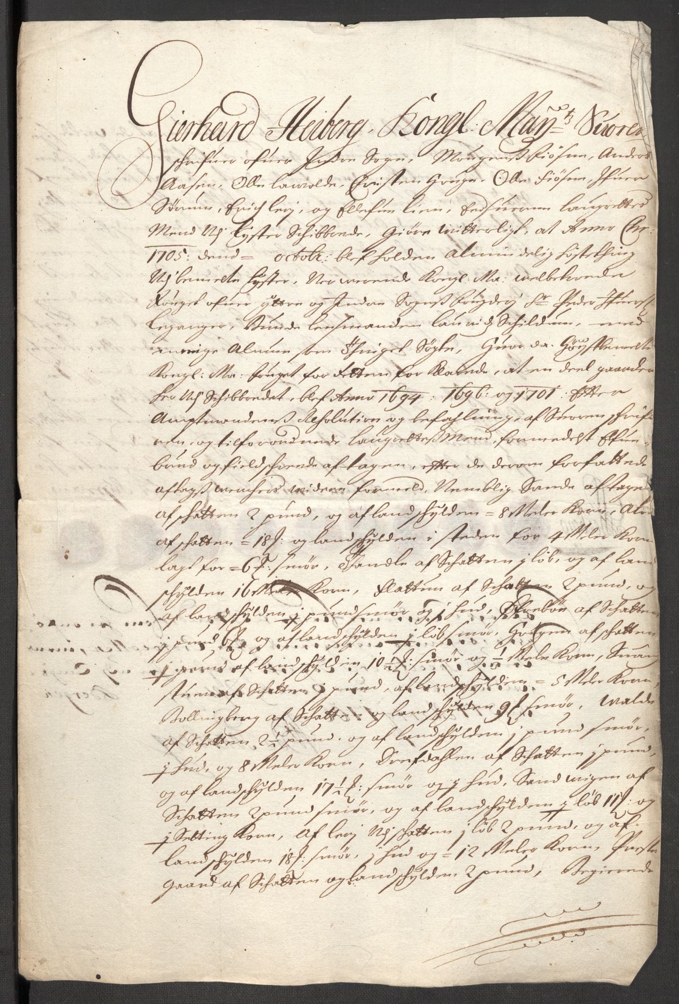 Rentekammeret inntil 1814, Reviderte regnskaper, Fogderegnskap, RA/EA-4092/R52/L3314: Fogderegnskap Sogn, 1705-1707, s. 166