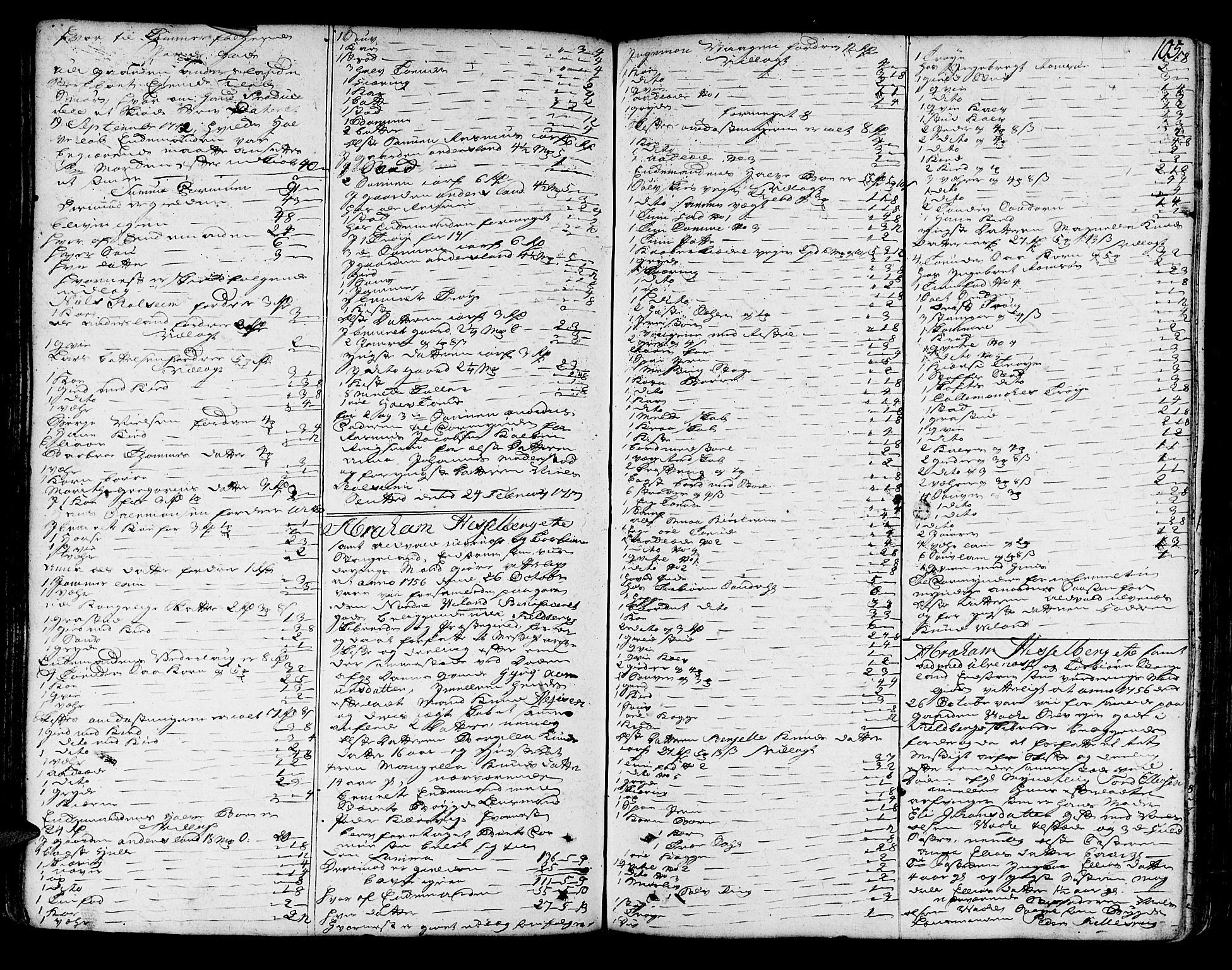 Sunnhordland sorenskrivar, SAB/A-2401/1/H/Ha/Haa/L0007: Skifteprotokollar. Register på lesesal. Fol. 901- ut, 1755-1760, s. 104b-105a