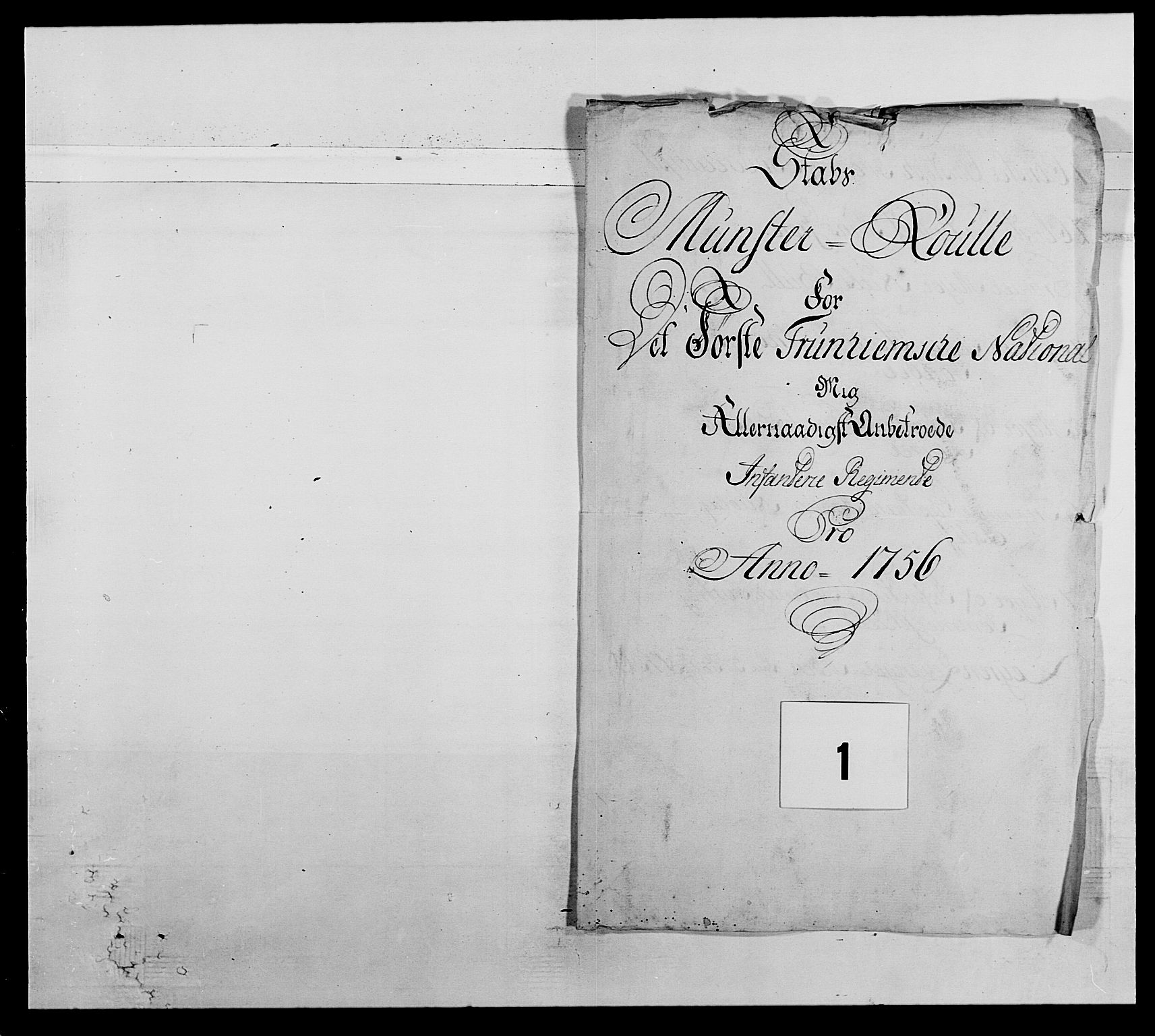 Kommanderende general (KG I) med Det norske krigsdirektorium, AV/RA-EA-5419/E/Ea/L0510: 1. Trondheimske regiment, 1756-1765, s. 7