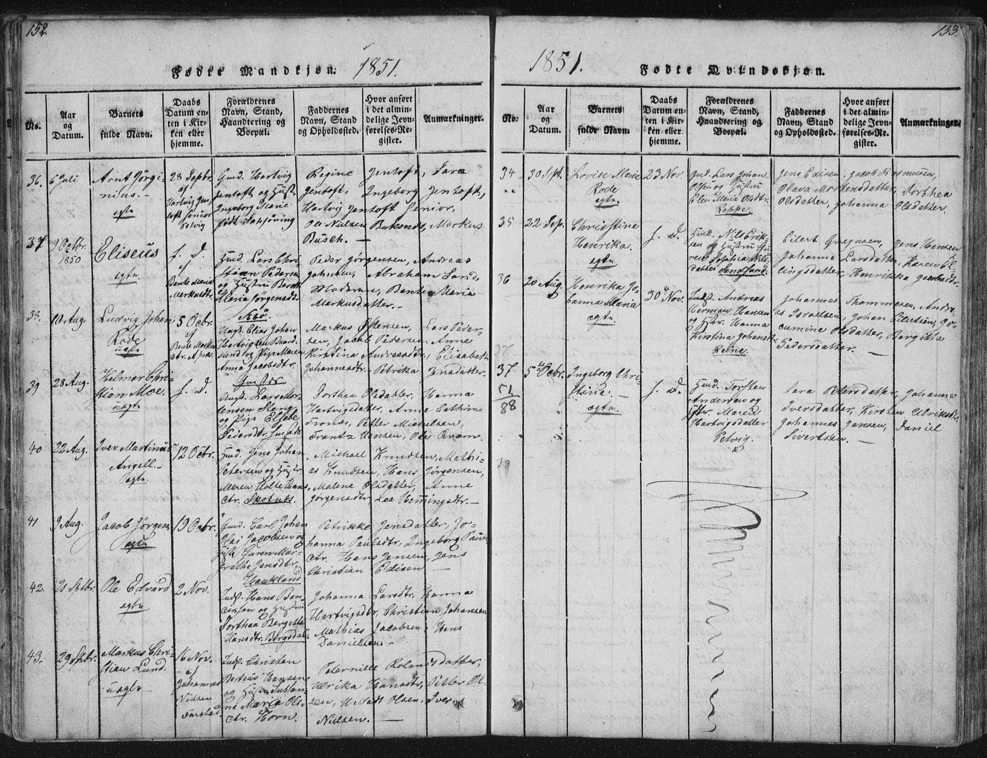 Ministerialprotokoller, klokkerbøker og fødselsregistre - Nordland, SAT/A-1459/881/L1164: Klokkerbok nr. 881C01, 1818-1853, s. 152-153