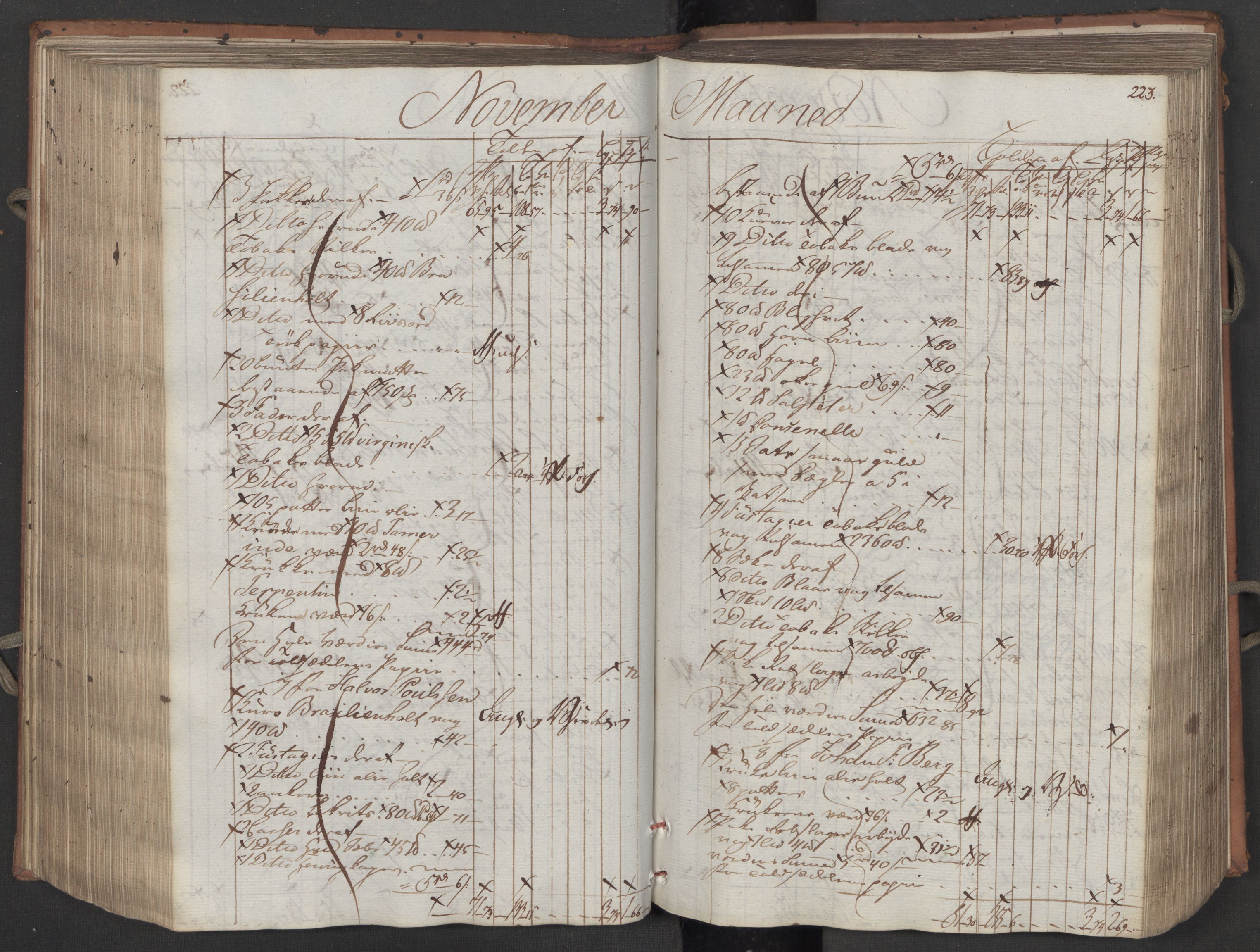 Generaltollkammeret, tollregnskaper, AV/RA-EA-5490/R08/L0158/0001: Tollregnskaper Drammen / Inngående tollbok, 1790, s. 223