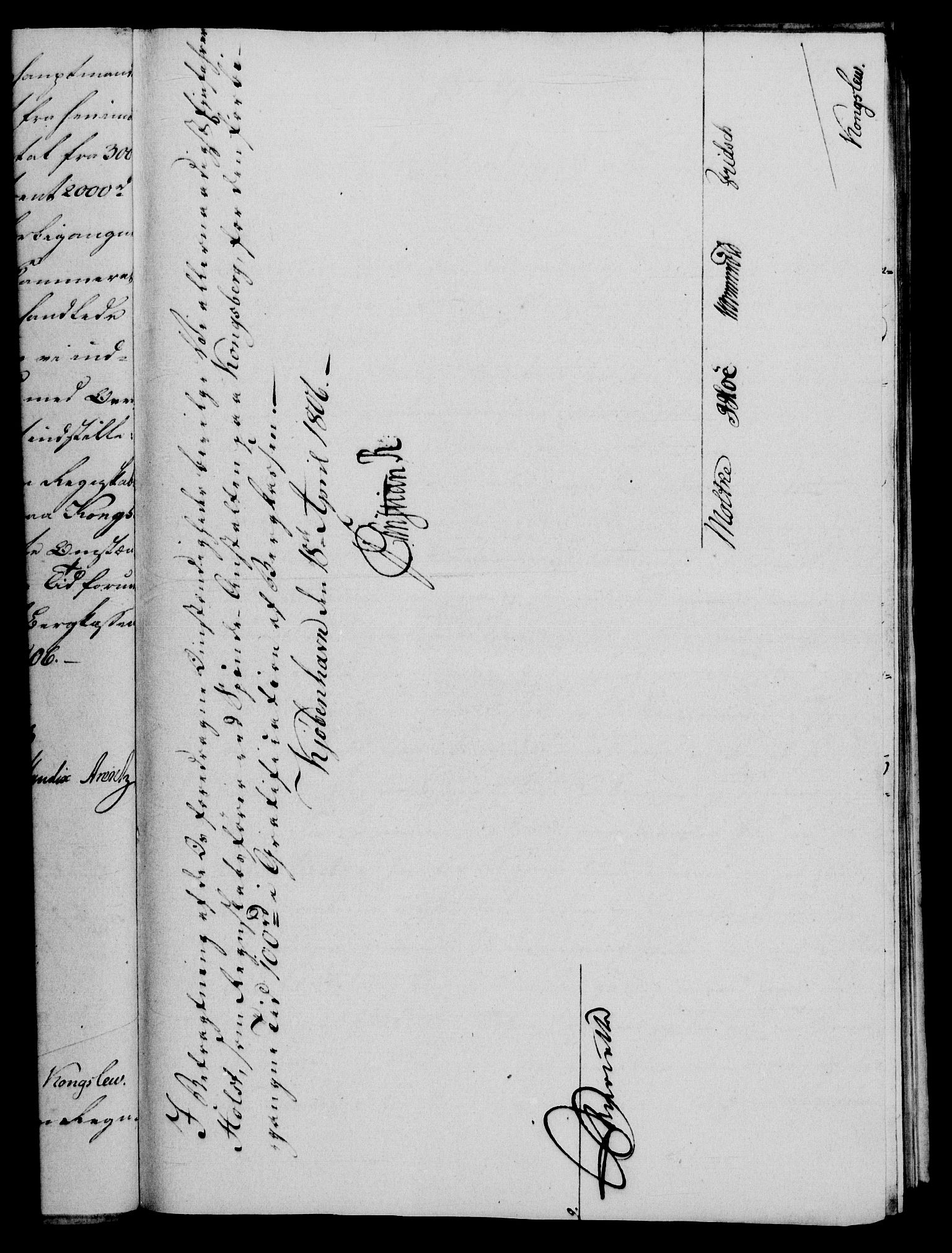 Rentekammeret, Renteskriverkontorene, RA/EA-3115/M/Mf/Mfb/L0007: Relasjons- og resolusjonsprotokoll med register (merket RK 54.13), 1805-1806