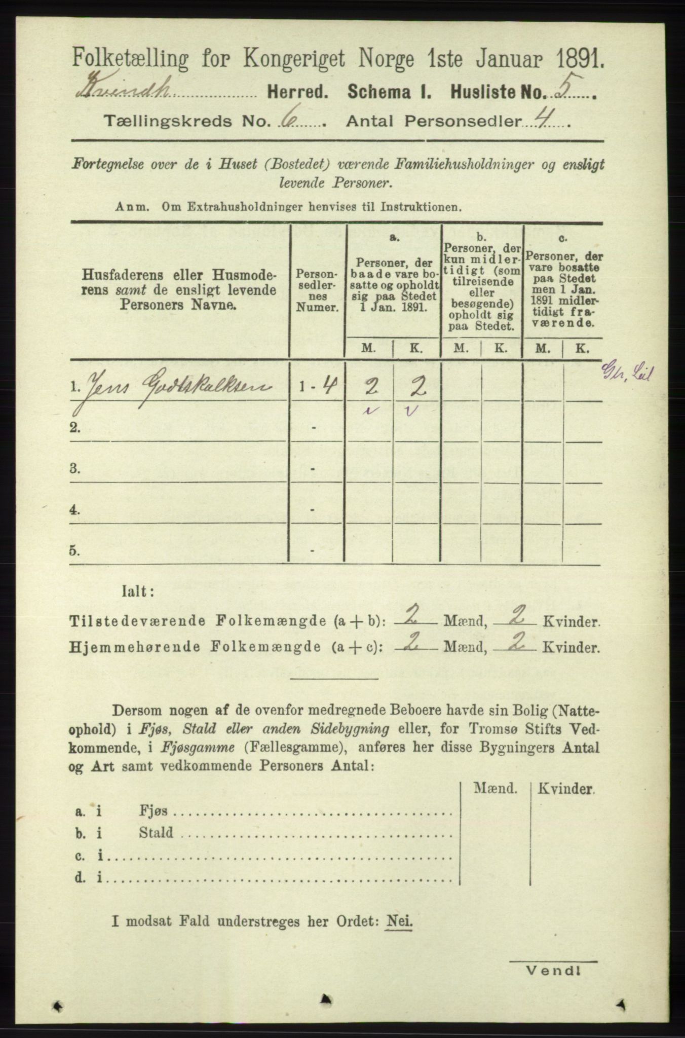 RA, Folketelling 1891 for 1224 Kvinnherad herred, 1891, s. 2083