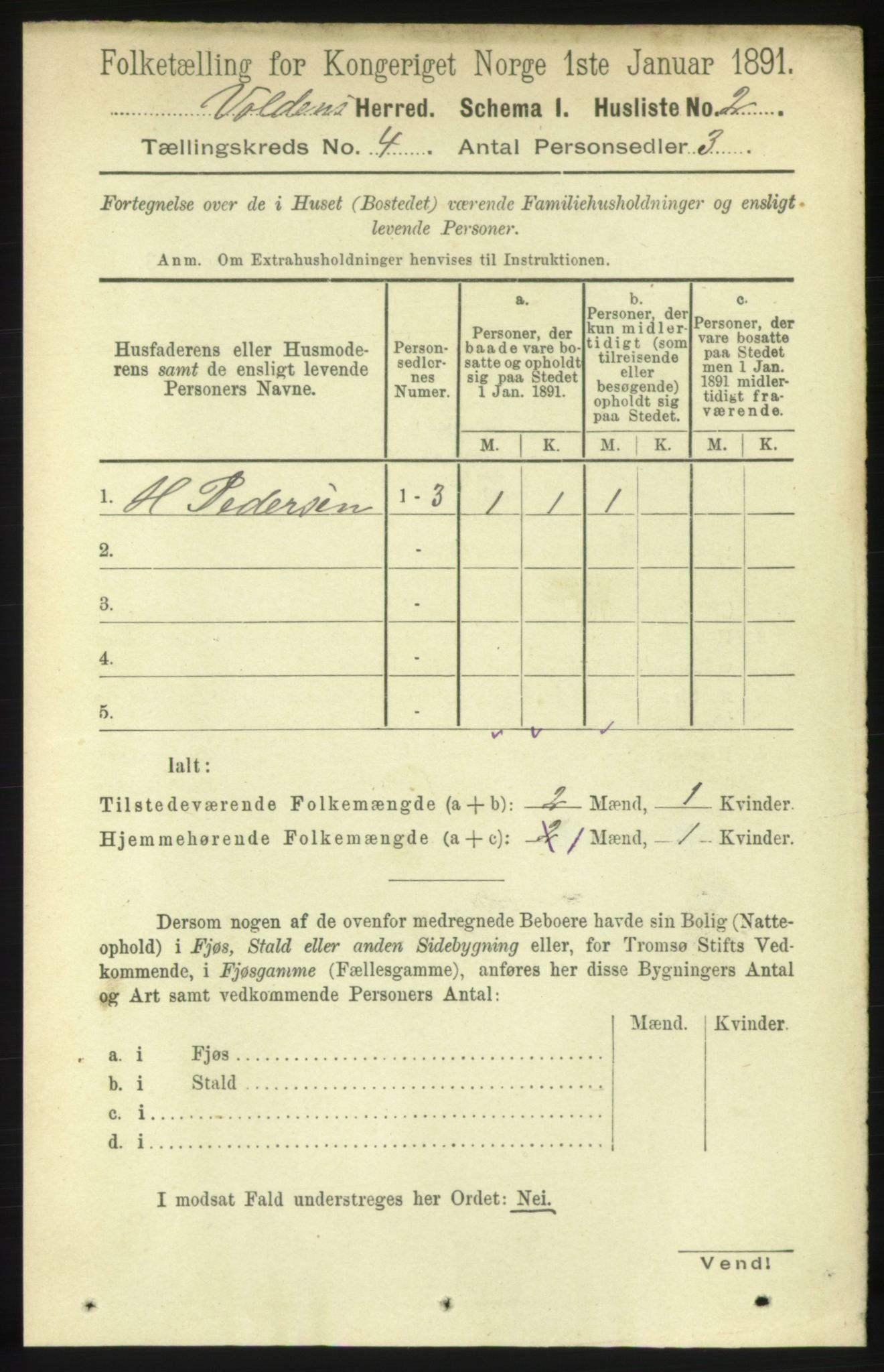 RA, Folketelling 1891 for 1519 Volda herred, 1891, s. 1928