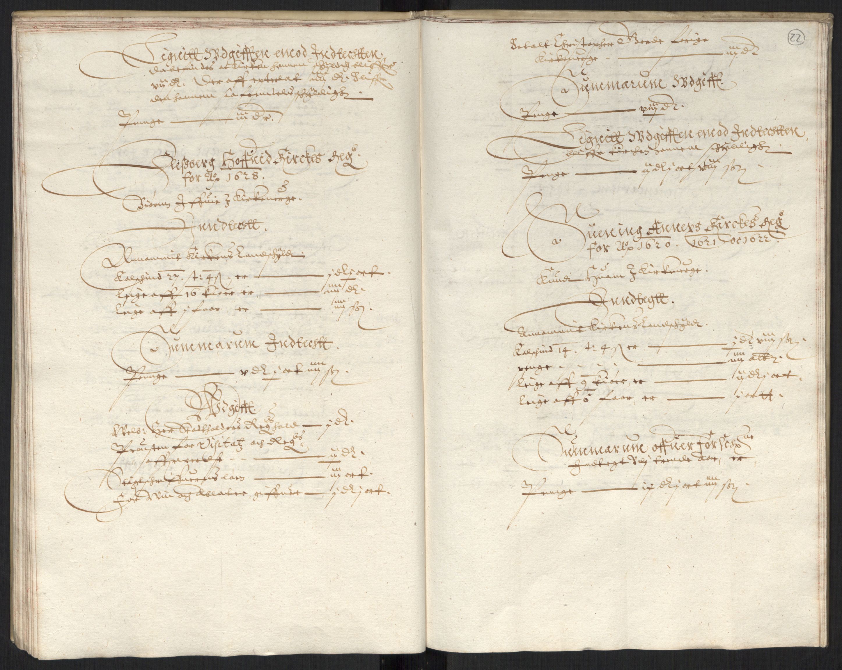 Rentekammeret inntil 1814, Reviderte regnskaper, Kirkeregnskap, AV/RA-EA-4067/Ra/L0004/0004: Kirkeregnskap / Noen resterende kirkeregnskaper for Oslo stift i Jens Juels tid, 1615-1628, s. 21b-22a