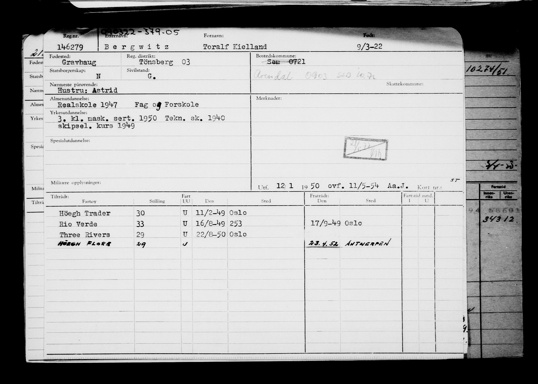 Direktoratet for sjømenn, AV/RA-S-3545/G/Gb/L0203: Hovedkort, 1922, s. 661