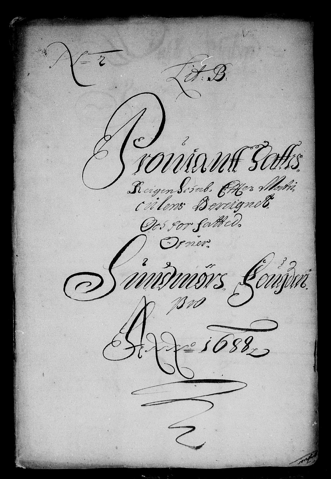 Rentekammeret inntil 1814, Reviderte regnskaper, Stiftamtstueregnskaper, Bergen stiftamt, RA/EA-6043/R/Rc/L0087: Bergen stiftamt, 1688