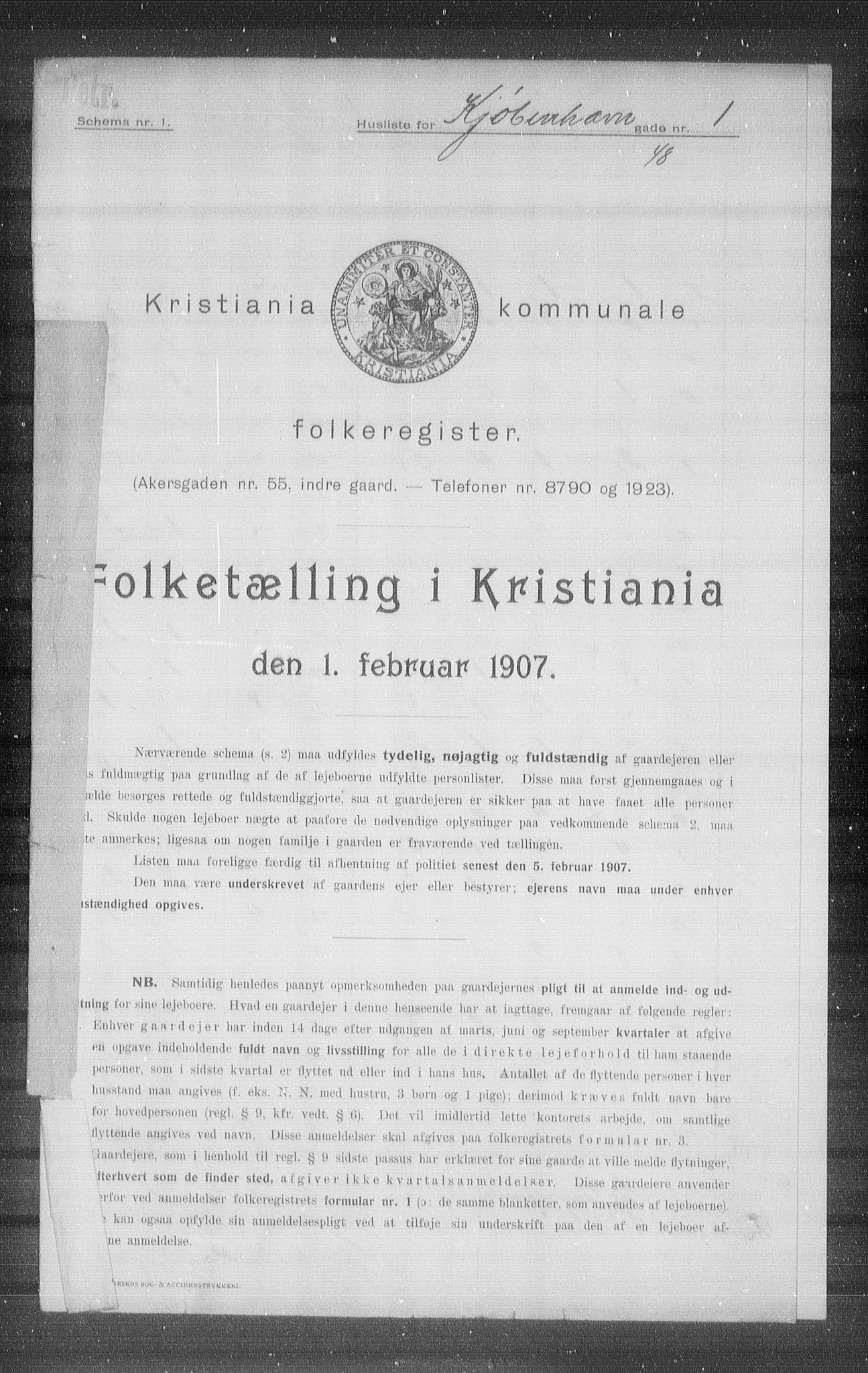 OBA, Kommunal folketelling 1.2.1907 for Kristiania kjøpstad, 1907, s. 28086