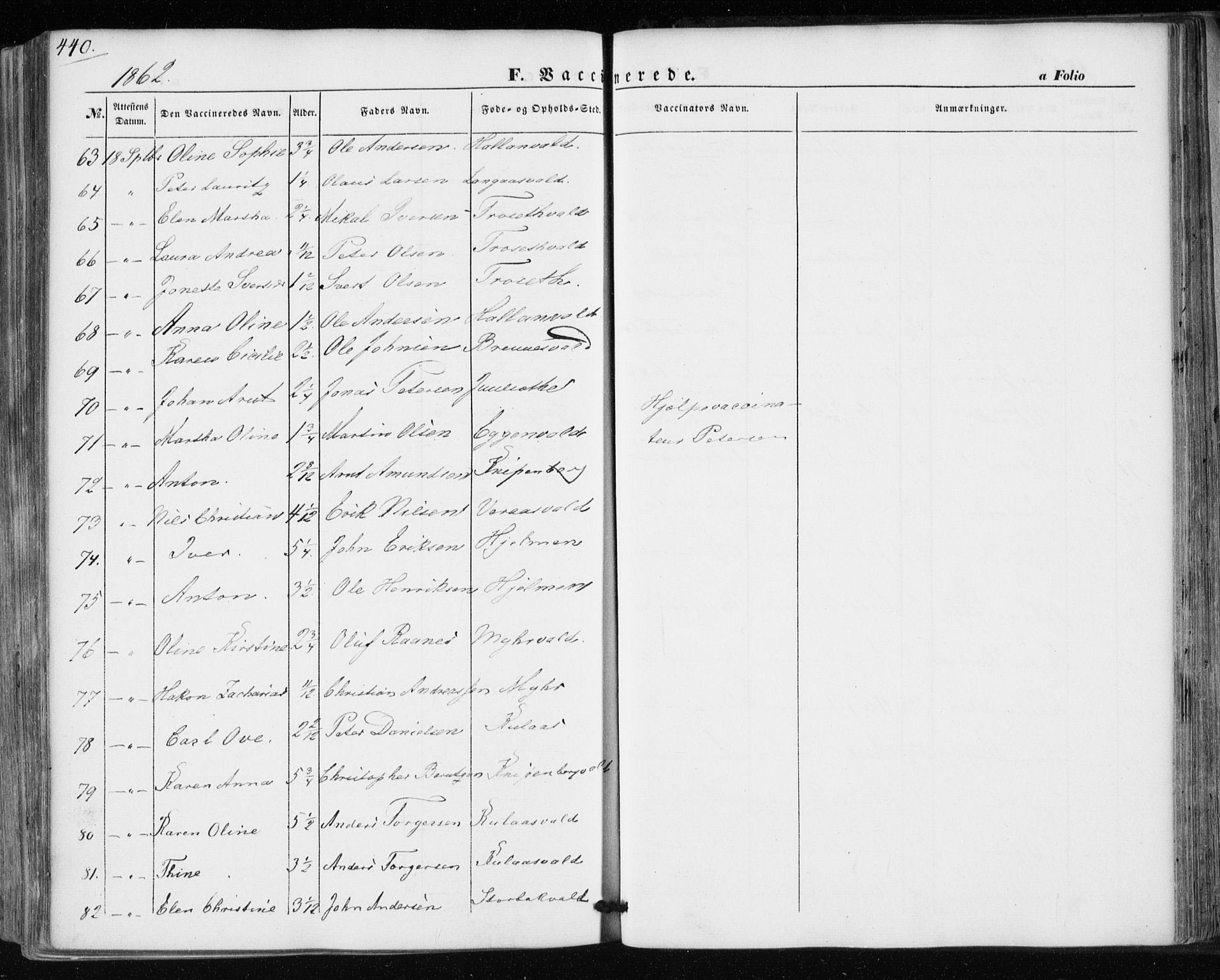 Ministerialprotokoller, klokkerbøker og fødselsregistre - Nord-Trøndelag, AV/SAT-A-1458/717/L0154: Ministerialbok nr. 717A07 /1, 1850-1862, s. 440