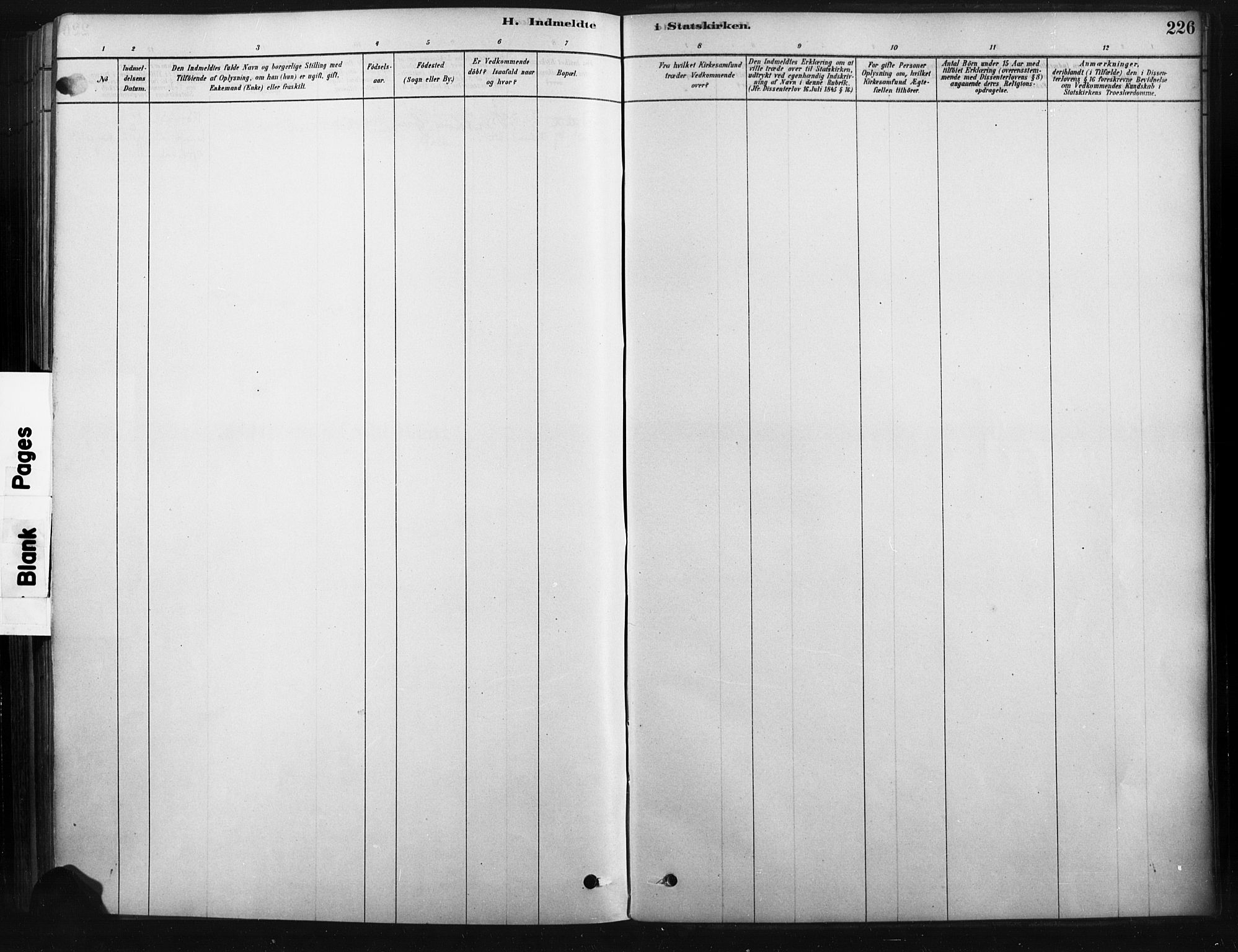 Rendalen prestekontor, SAH/PREST-054/H/Ha/Haa/L0010: Ministerialbok nr. 10, 1878-1901, s. 226