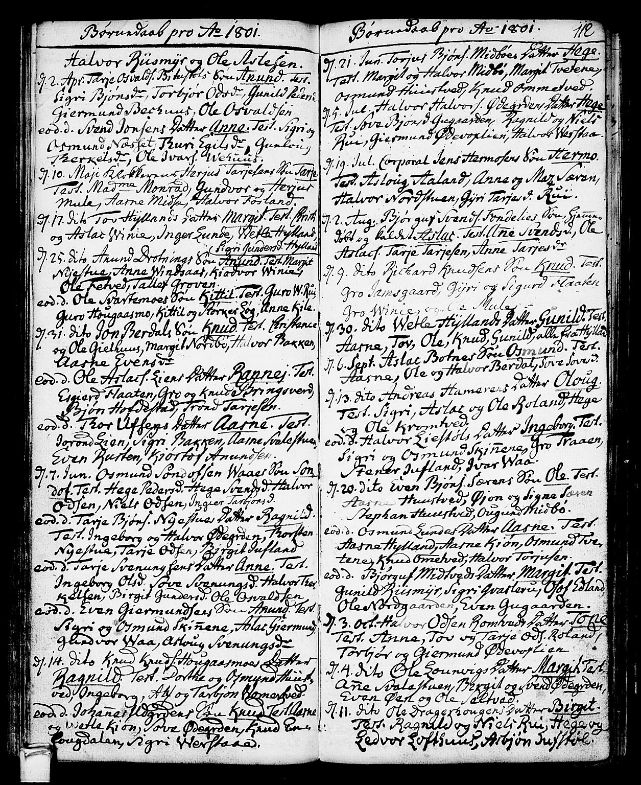 Vinje kirkebøker, SAKO/A-312/F/Fa/L0002: Ministerialbok nr. I 2, 1767-1814, s. 112