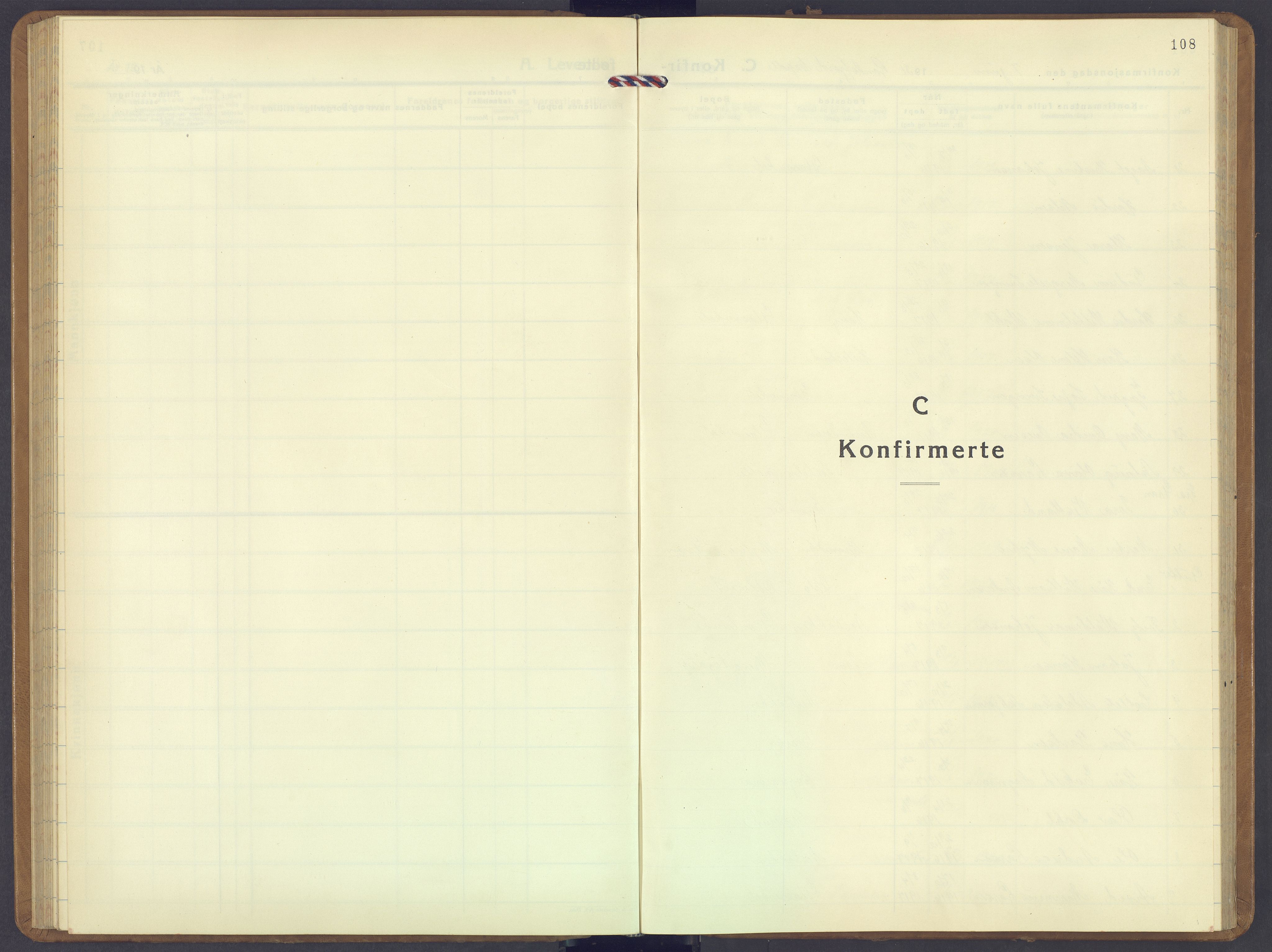 Jevnaker prestekontor, SAH/PREST-116/H/Ha/Hab/L0006: Klokkerbok nr. 6, 1930-1945, s. 108