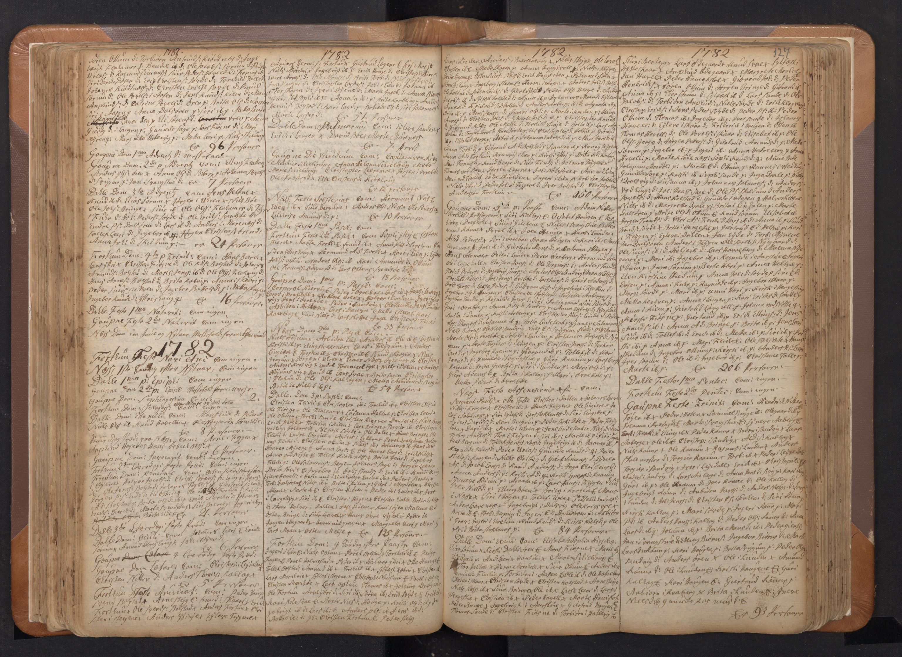Luster sokneprestembete, AV/SAB-A-81101/H/Haa/Haaa/L0002: Ministerialbok nr. A 2, 1751-1796, s. 126b-127a