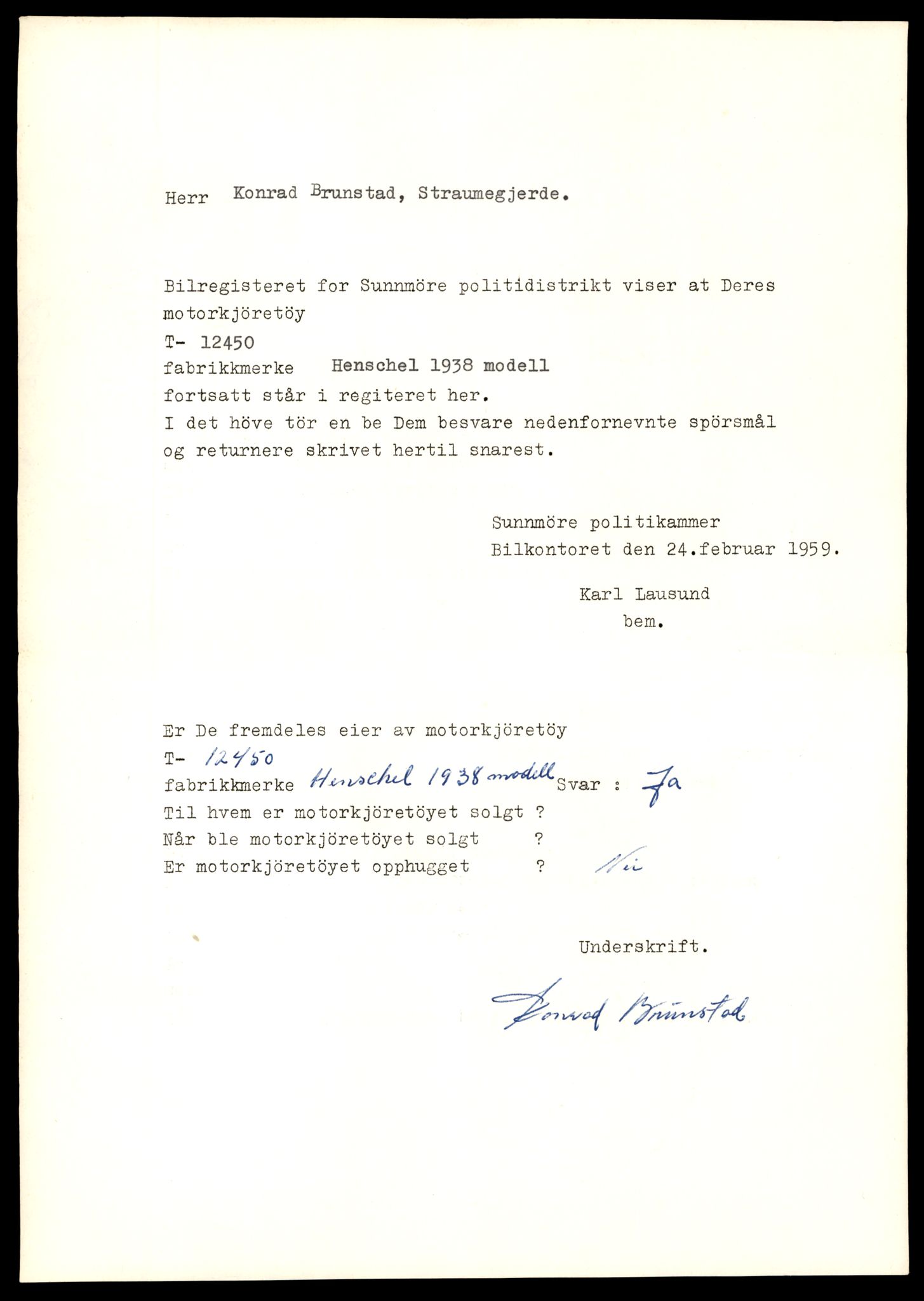 Møre og Romsdal vegkontor - Ålesund trafikkstasjon, AV/SAT-A-4099/F/Fe/L0033: Registreringskort for kjøretøy T 12151 - T 12474, 1927-1998, s. 3371