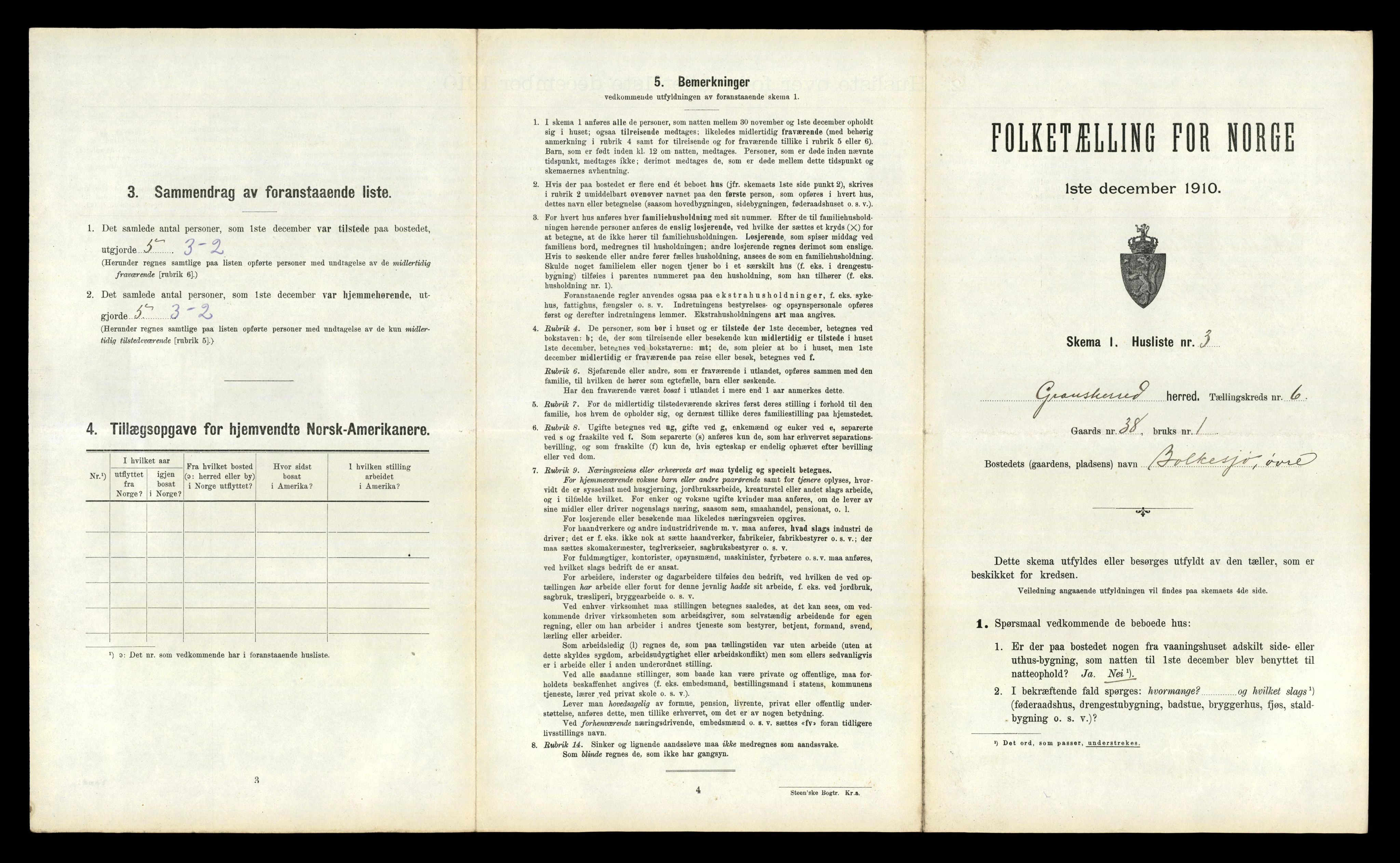 RA, Folketelling 1910 for 0824 Gransherad herred, 1910, s. 426