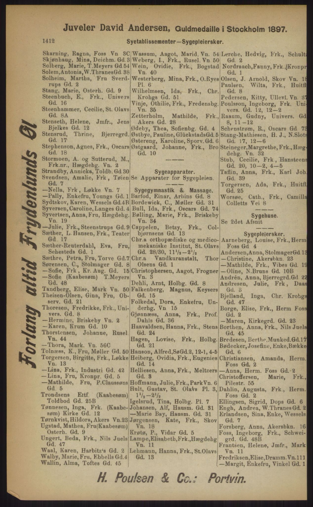 Kristiania/Oslo adressebok, PUBL/-, 1903, s. 1412
