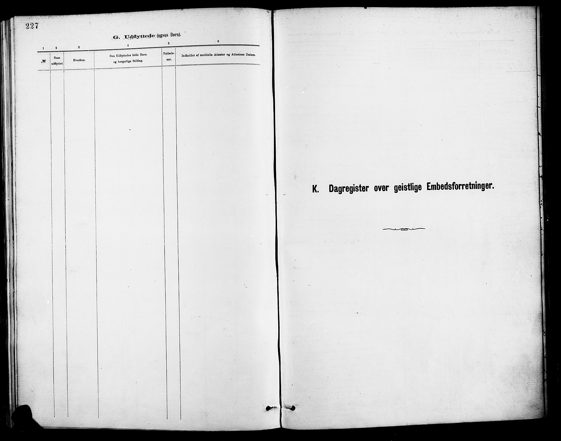 Barbu sokneprestkontor, SAK/1111-0003/F/Fa/L0003: Ministerialbok nr. A 3, 1883-1898, s. 227