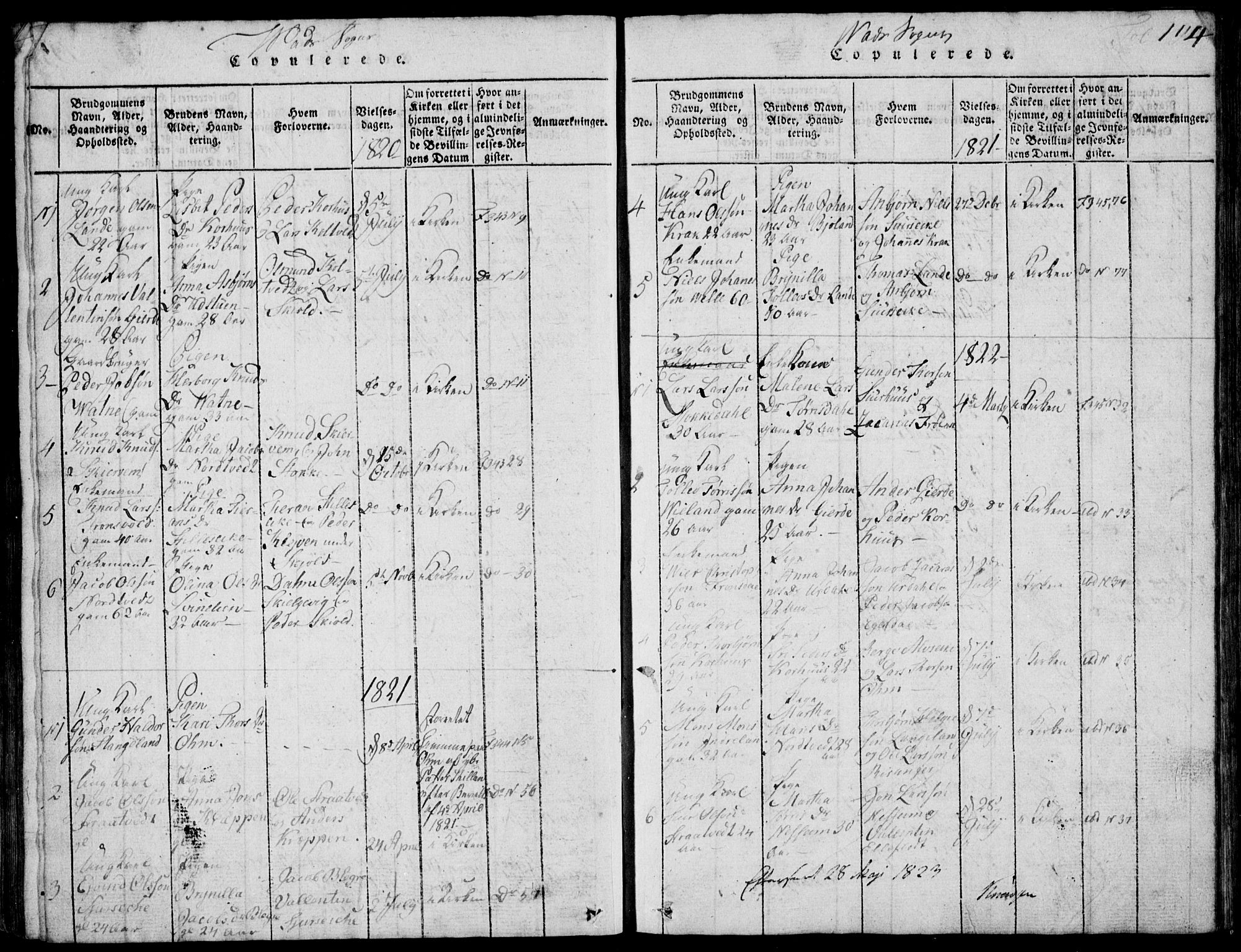 Skjold sokneprestkontor, SAST/A-101847/H/Ha/Hab/L0002: Klokkerbok nr. B 2 /2, 1815-1830, s. 194