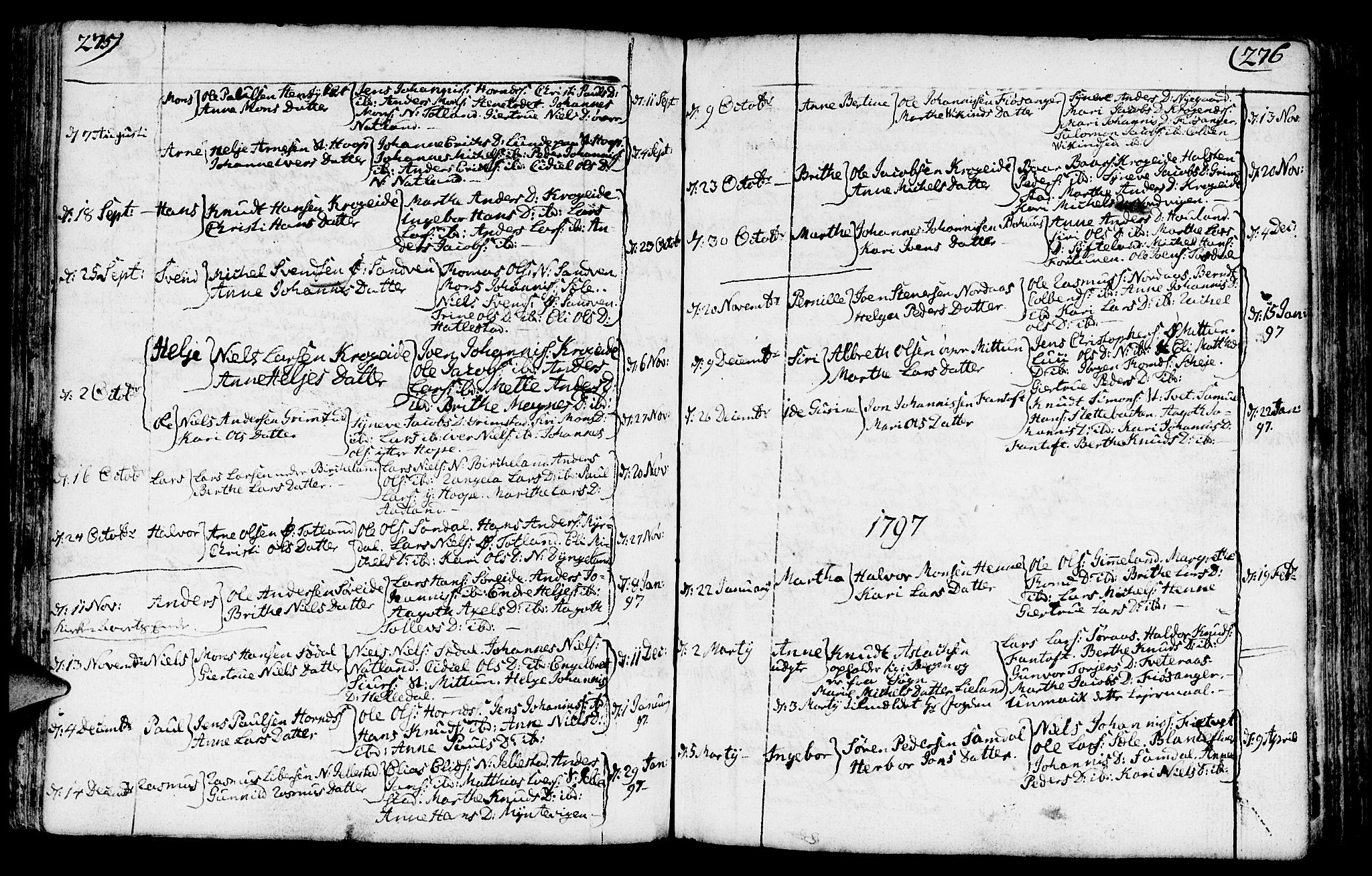Fana Sokneprestembete, AV/SAB-A-75101/H/Haa/Haaa/L0005: Ministerialbok nr. A 5, 1773-1799, s. 275-276