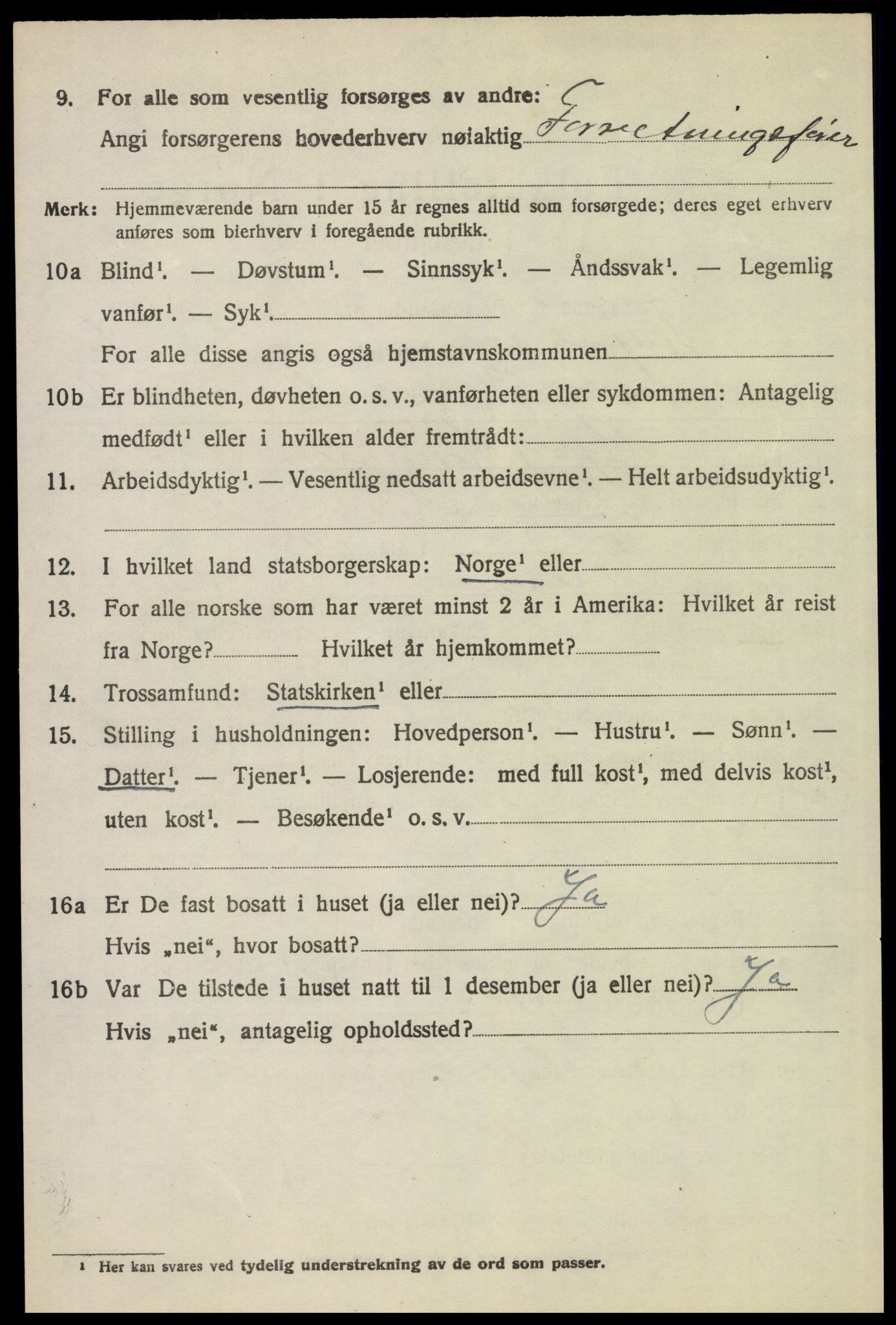 SAH, Folketelling 1920 for 0428 Trysil herred, 1920, s. 4588