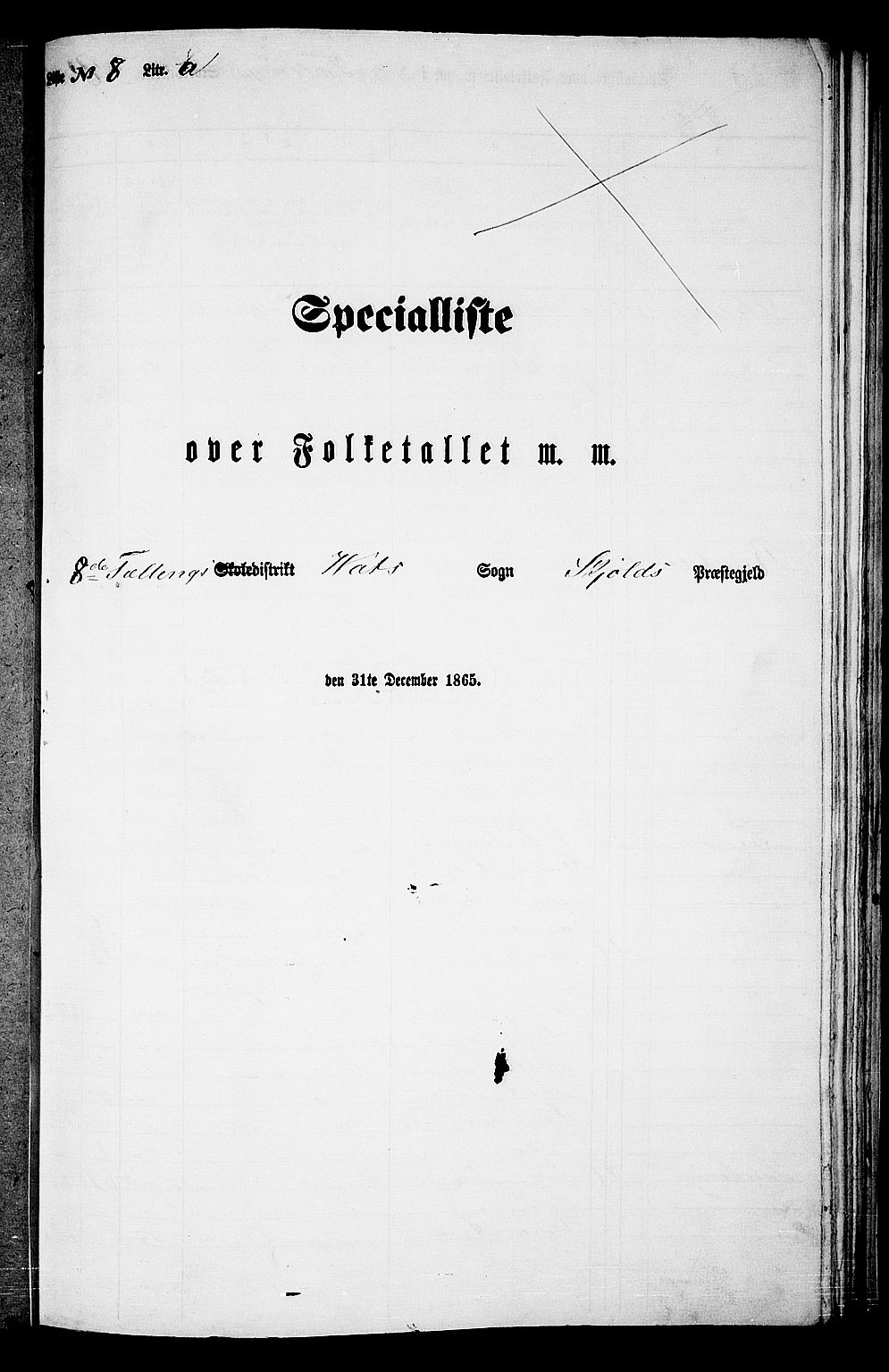 RA, Folketelling 1865 for 1154P Skjold prestegjeld, 1865, s. 104