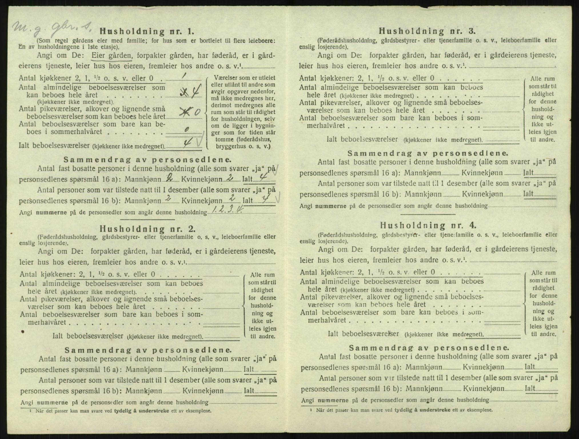 SAKO, Folketelling 1920 for 0834 Vinje herred, 1920, s. 56