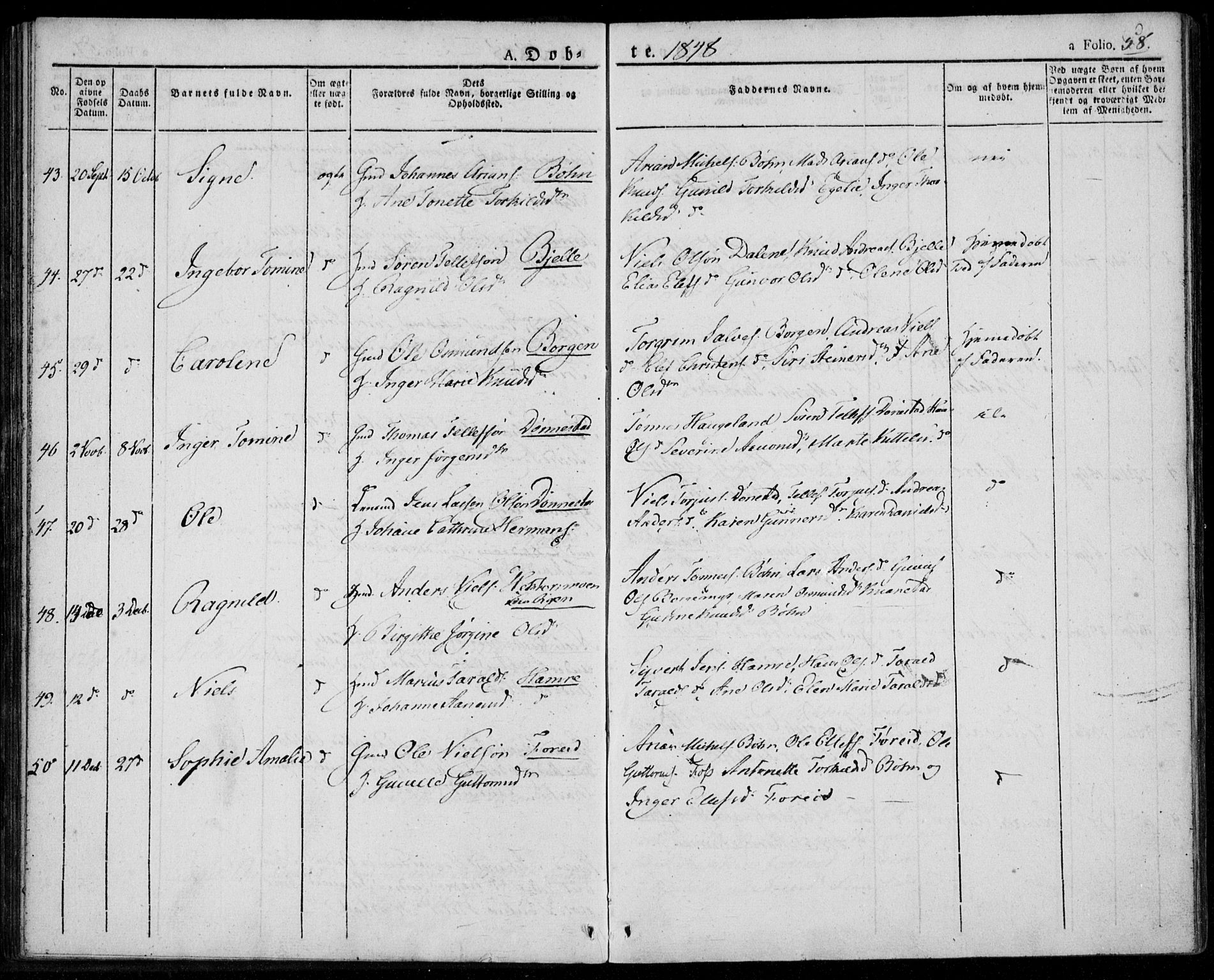 Tveit sokneprestkontor, AV/SAK-1111-0043/F/Fa/L0003: Ministerialbok nr. A 3, 1829-1852, s. 58