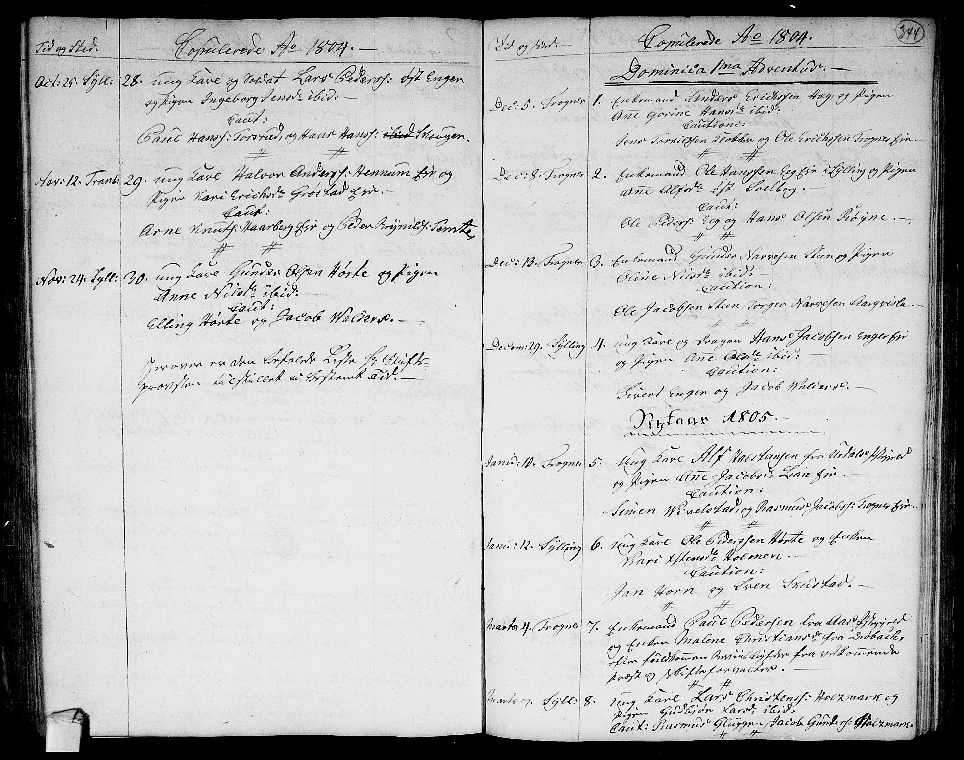 Lier kirkebøker, AV/SAKO-A-230/F/Fa/L0007: Ministerialbok nr. I 7, 1794-1813, s. 344