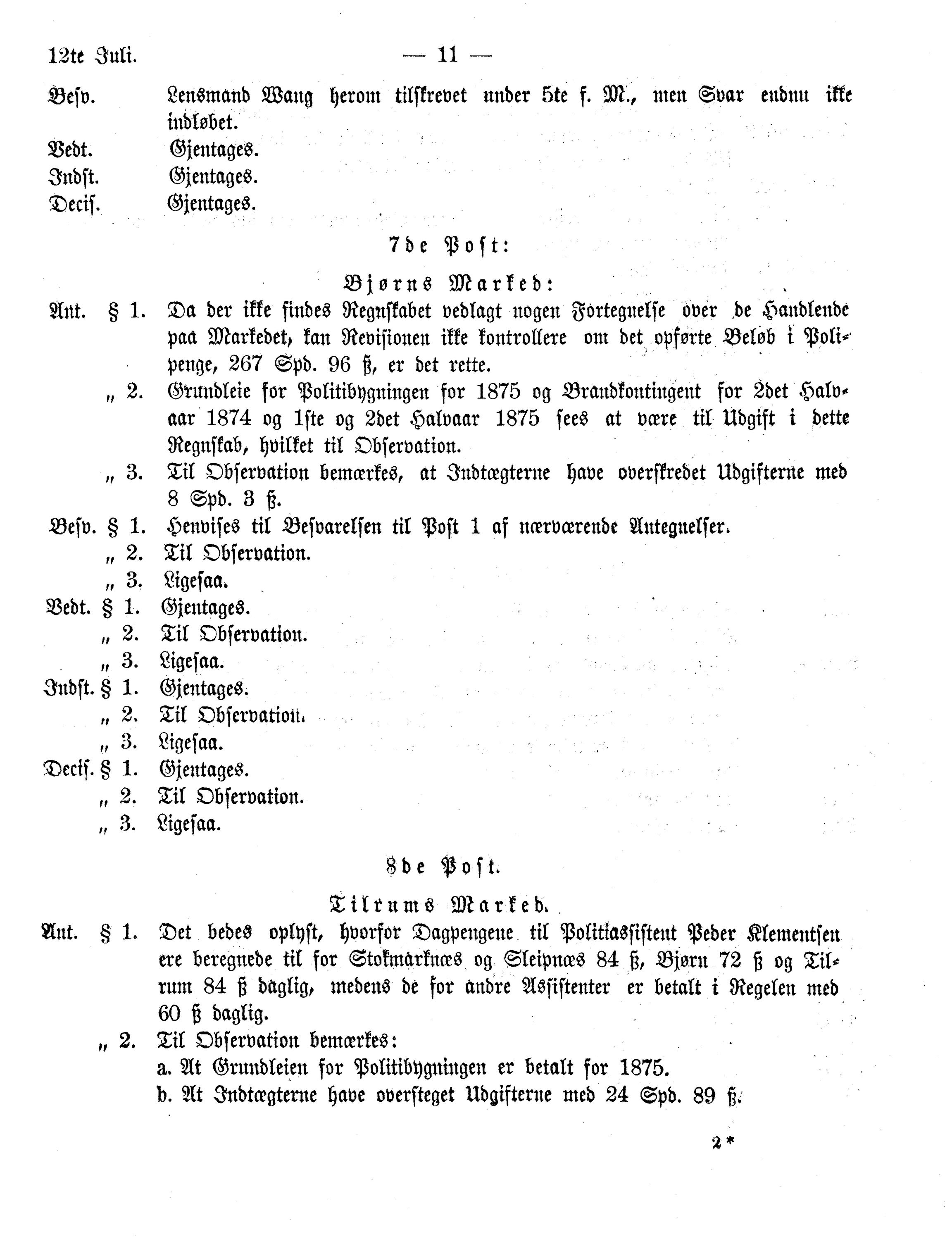 Nordland Fylkeskommune. Fylkestinget, AIN/NFK-17/176/A/Ac/L0011: Fylkestingsforhandlinger 1877, 1877