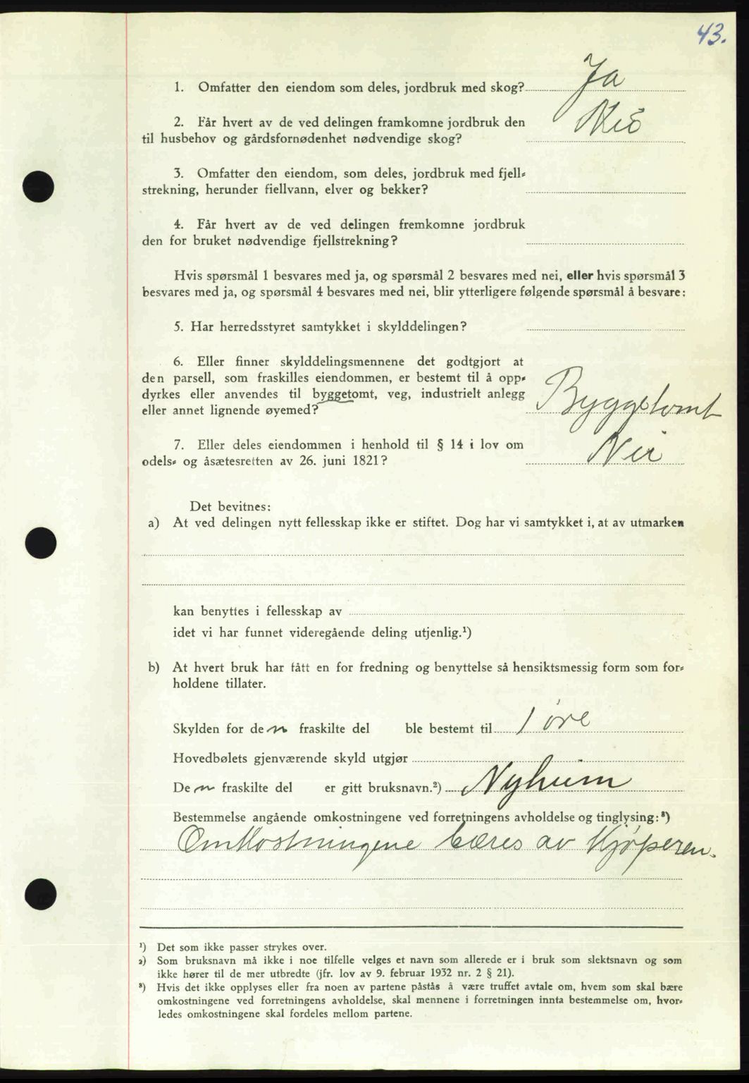 Nordmøre sorenskriveri, AV/SAT-A-4132/1/2/2Ca: Pantebok nr. A105, 1947-1947, Dagboknr: 1235/1947