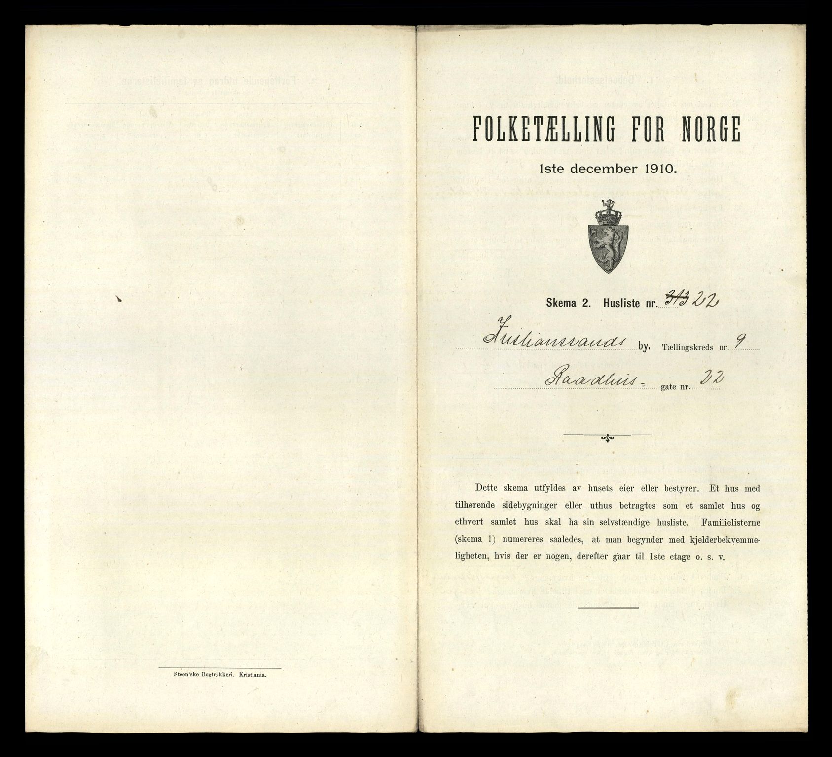 RA, Folketelling 1910 for 1001 Kristiansand kjøpstad, 1910, s. 2156