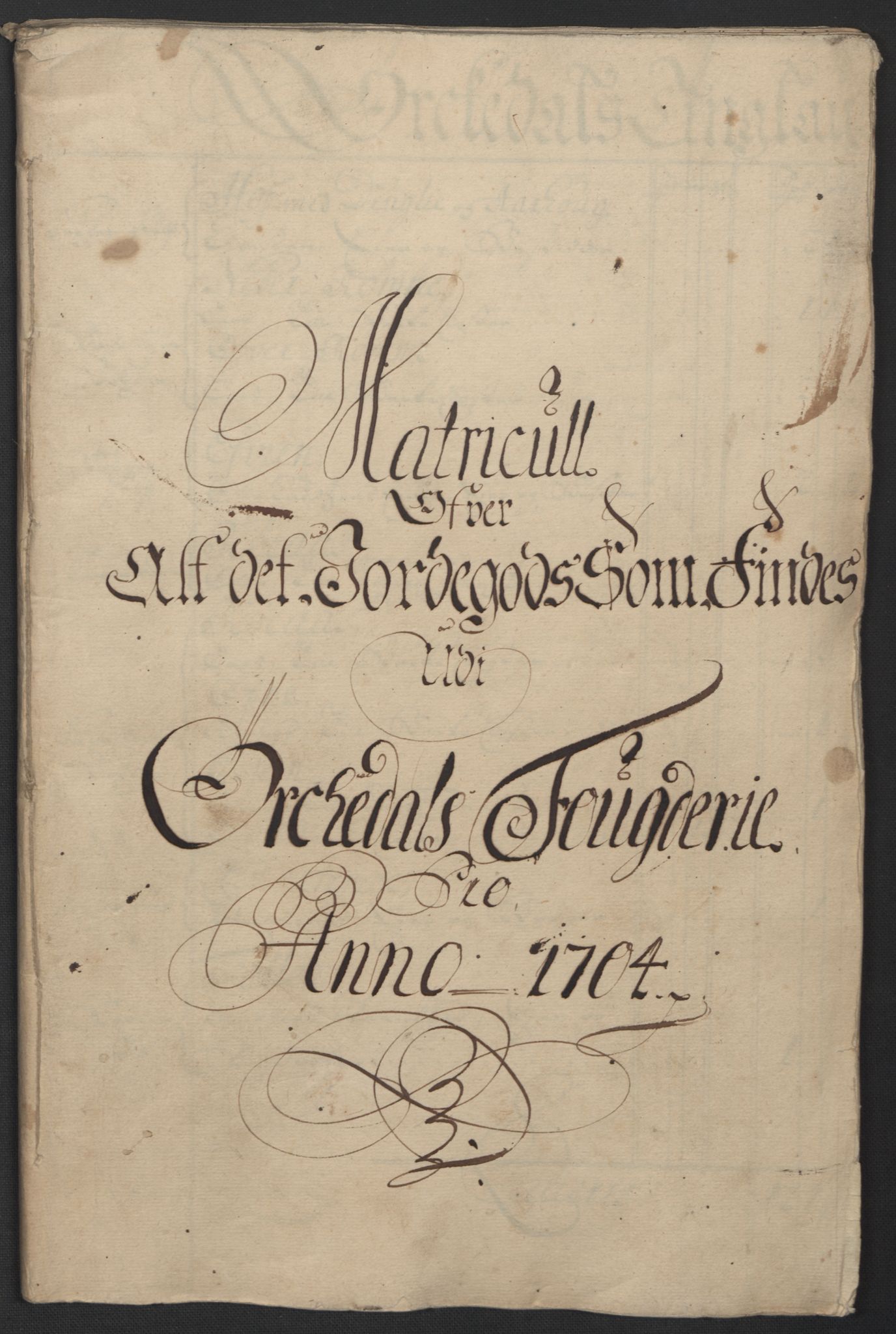 Rentekammeret inntil 1814, Reviderte regnskaper, Fogderegnskap, AV/RA-EA-4092/R60/L3954: Fogderegnskap Orkdal og Gauldal, 1704, s. 27