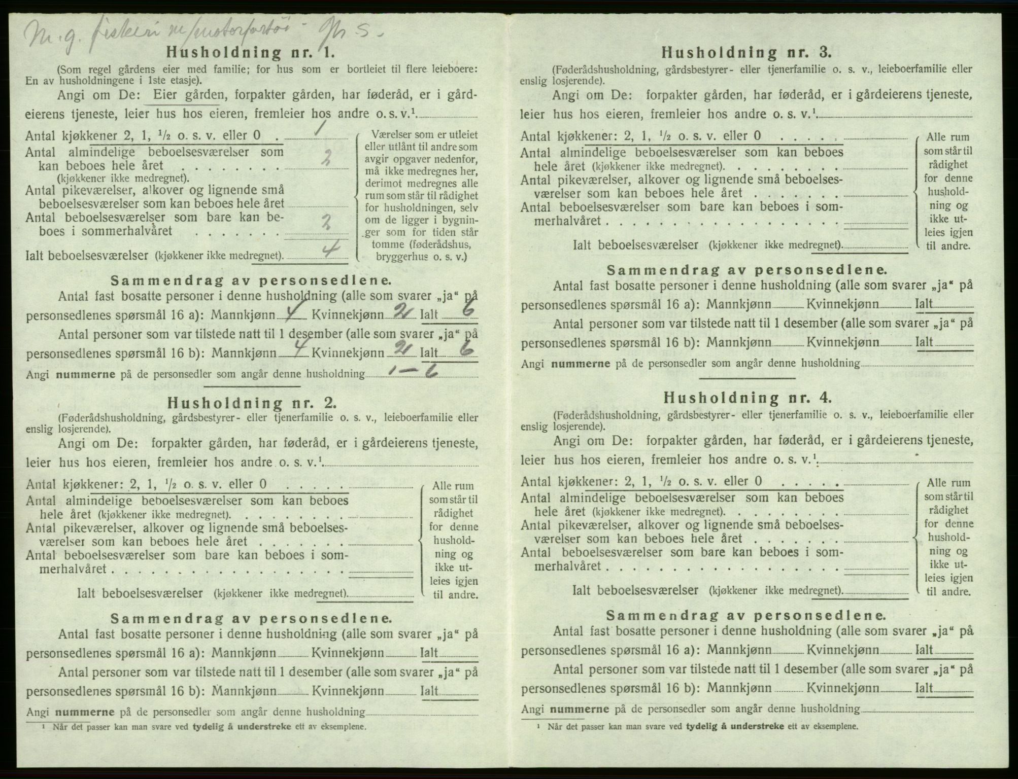 SAB, Folketelling 1920 for 1216 Sveio herred, 1920, s. 250