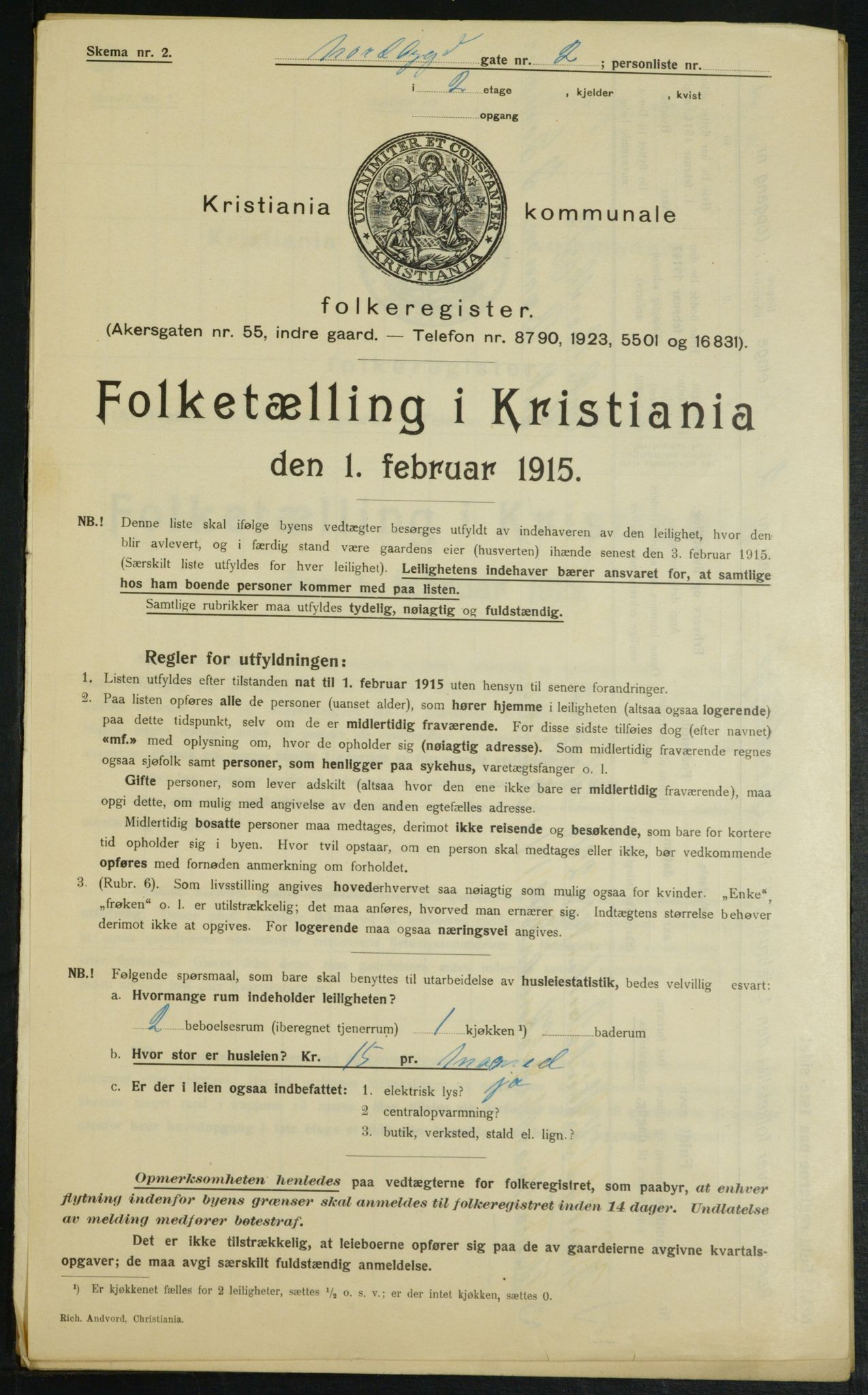 OBA, Kommunal folketelling 1.2.1915 for Kristiania, 1915, s. 70896