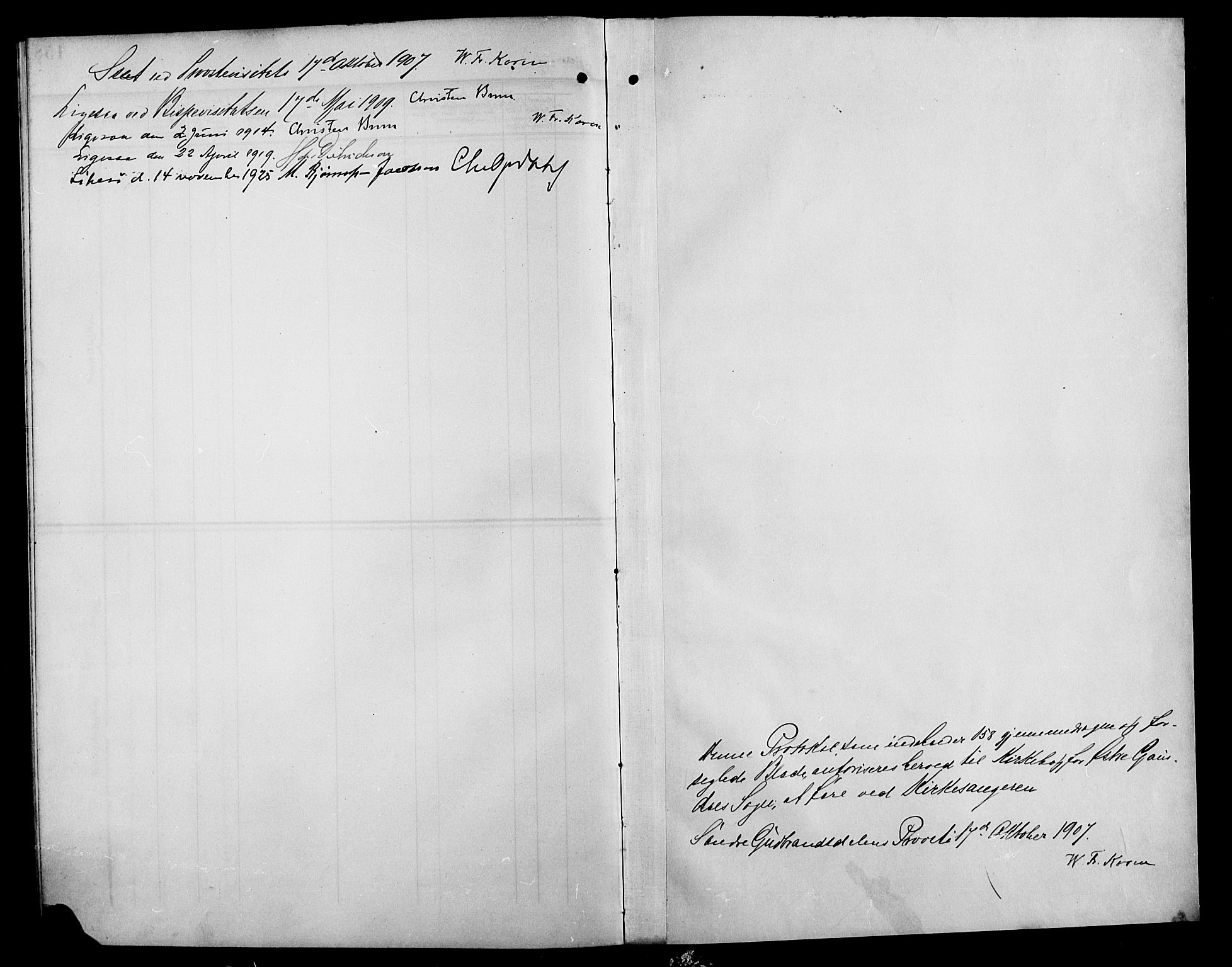 Østre Gausdal prestekontor, AV/SAH-PREST-092/H/Ha/Hab/L0004: Klokkerbok nr. 4, 1905-1923