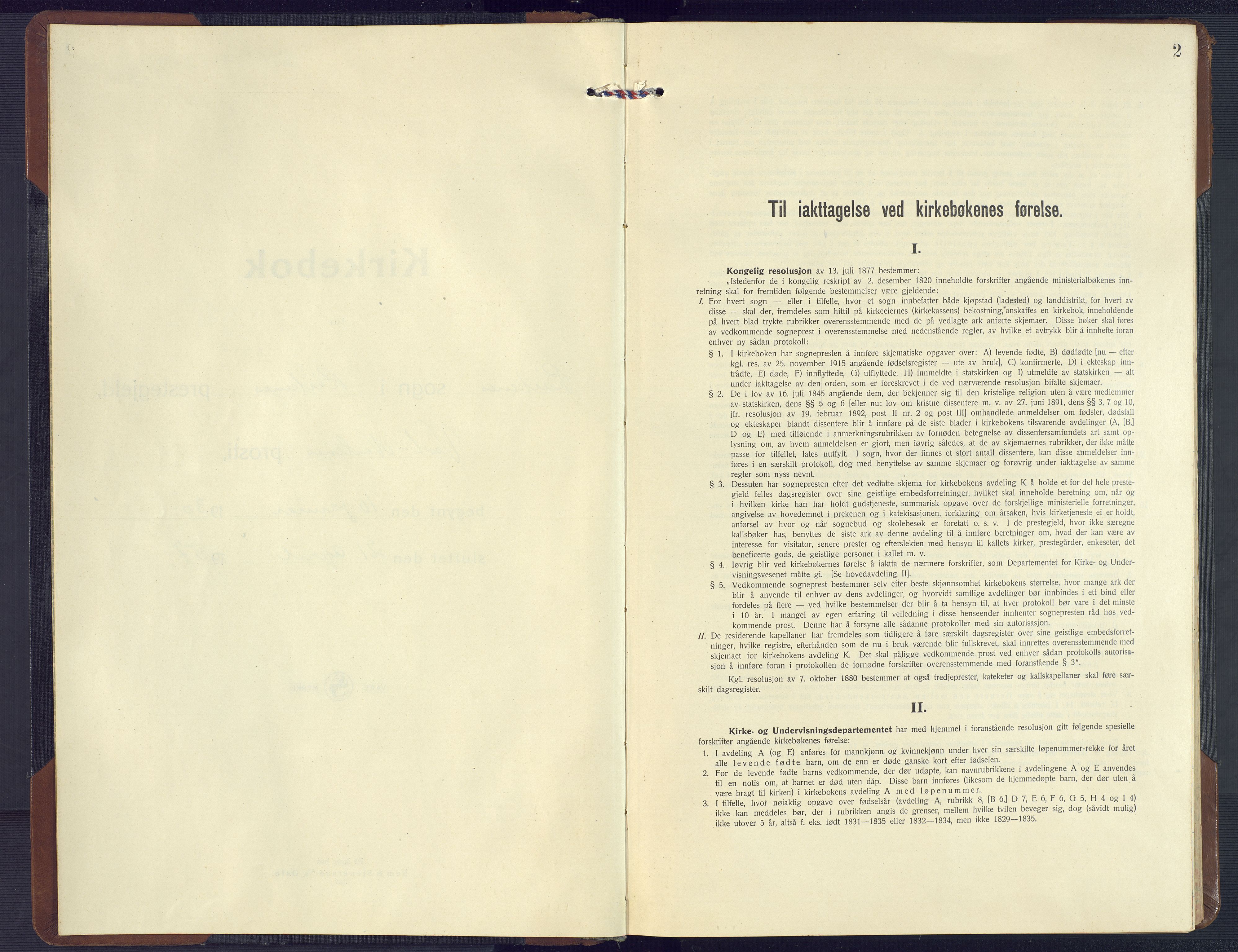 Birkenes sokneprestkontor, SAK/1111-0004/F/Fb/L0005: Klokkerbok nr. B 5, 1930-1957, s. 2