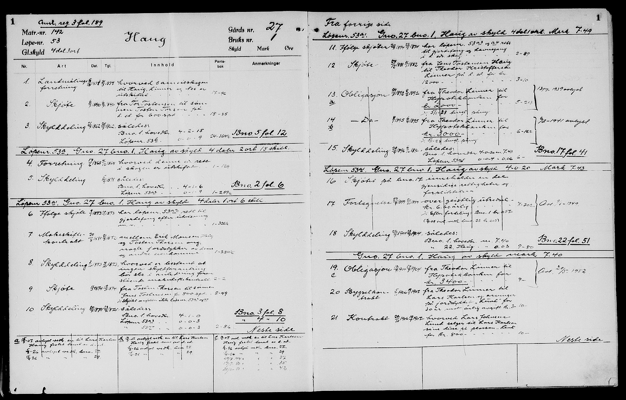 Vinger og Odal sorenskriveri, AV/SAH-TING-022/H/Ha/Hac/Hacb/L0005: Panteregister nr. 3.5, 1935, s. 1