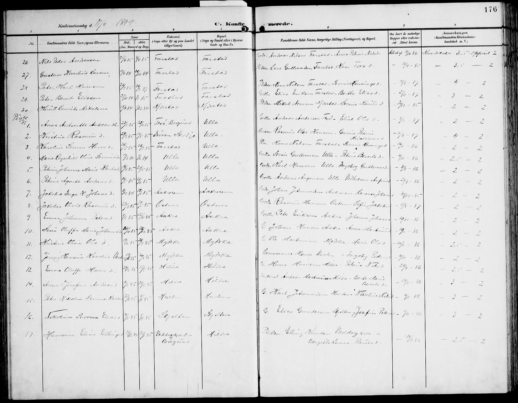 Ministerialprotokoller, klokkerbøker og fødselsregistre - Møre og Romsdal, AV/SAT-A-1454/536/L0511: Klokkerbok nr. 536C06, 1899-1944, s. 176
