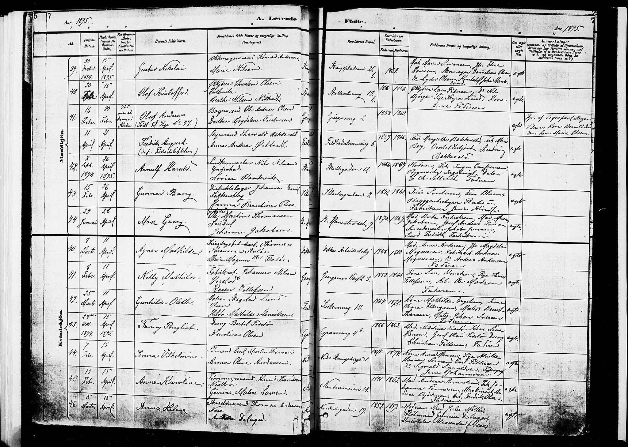 Nykirken Sokneprestembete, AV/SAB-A-77101/H/Hab: Klokkerbok nr. B 3, 1895-1899, s. 7