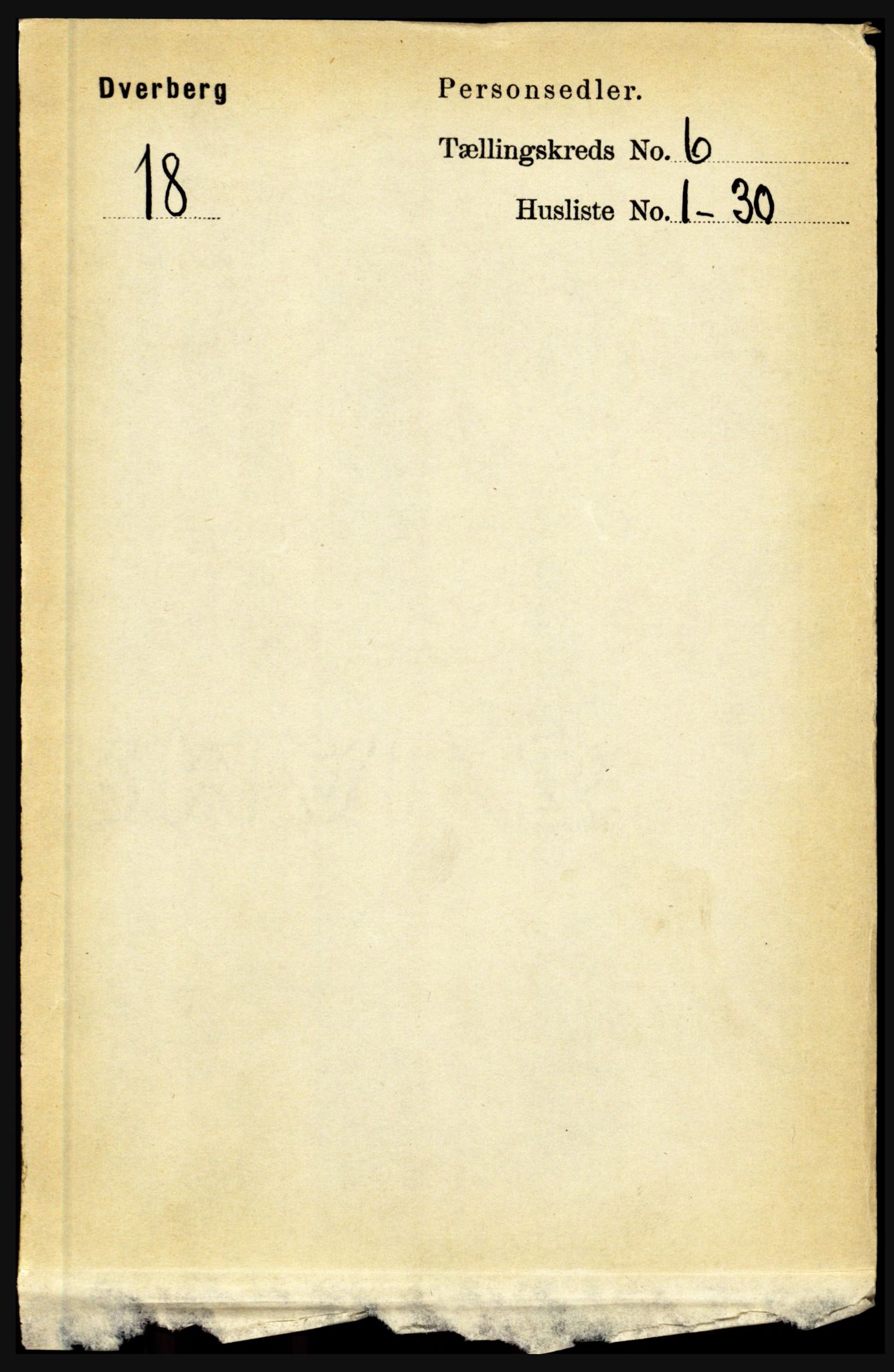RA, Folketelling 1891 for 1872 Dverberg herred, 1891, s. 2105
