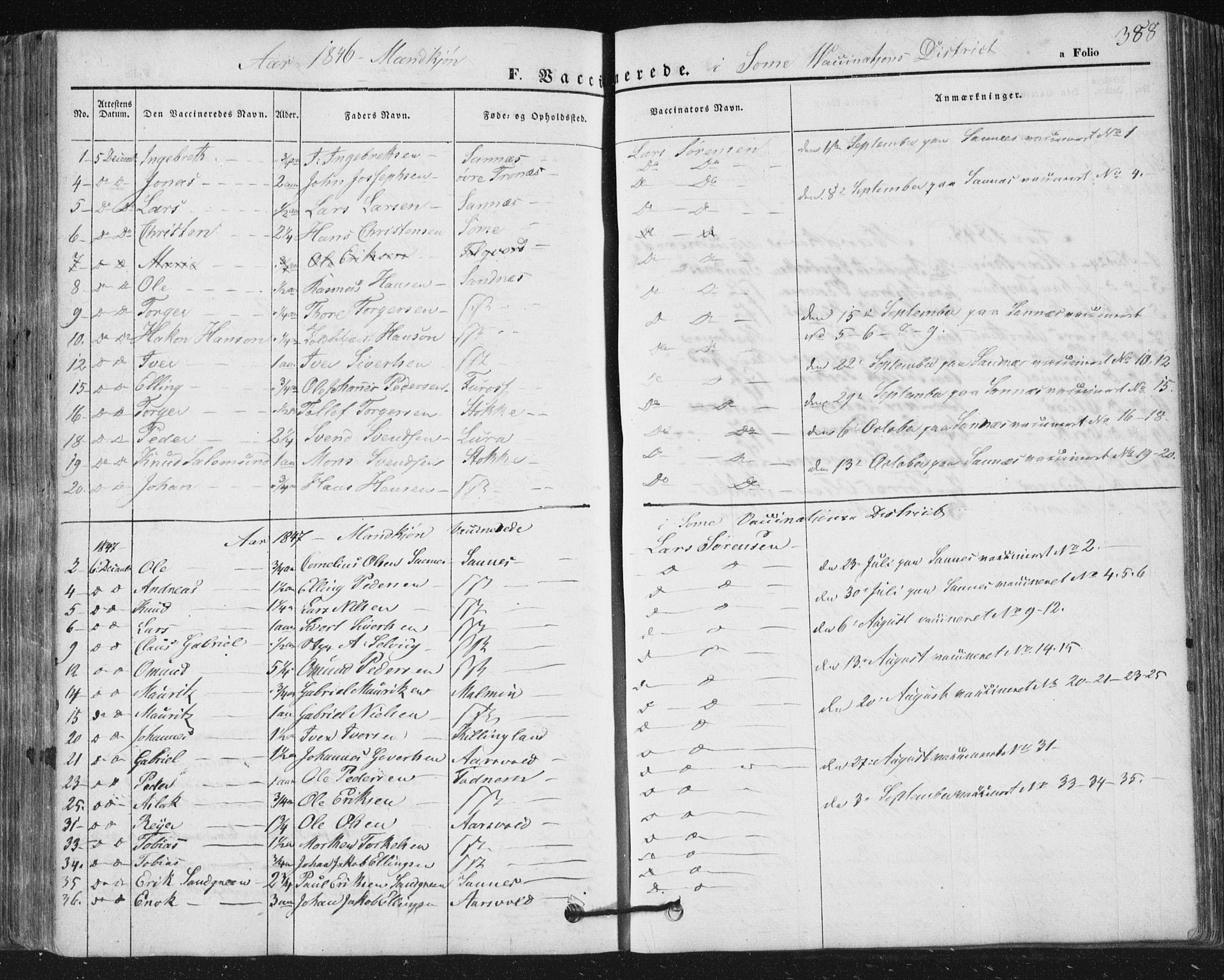 Høyland sokneprestkontor, AV/SAST-A-101799/001/30BA/L0008: Ministerialbok nr. A 8, 1841-1856, s. 388