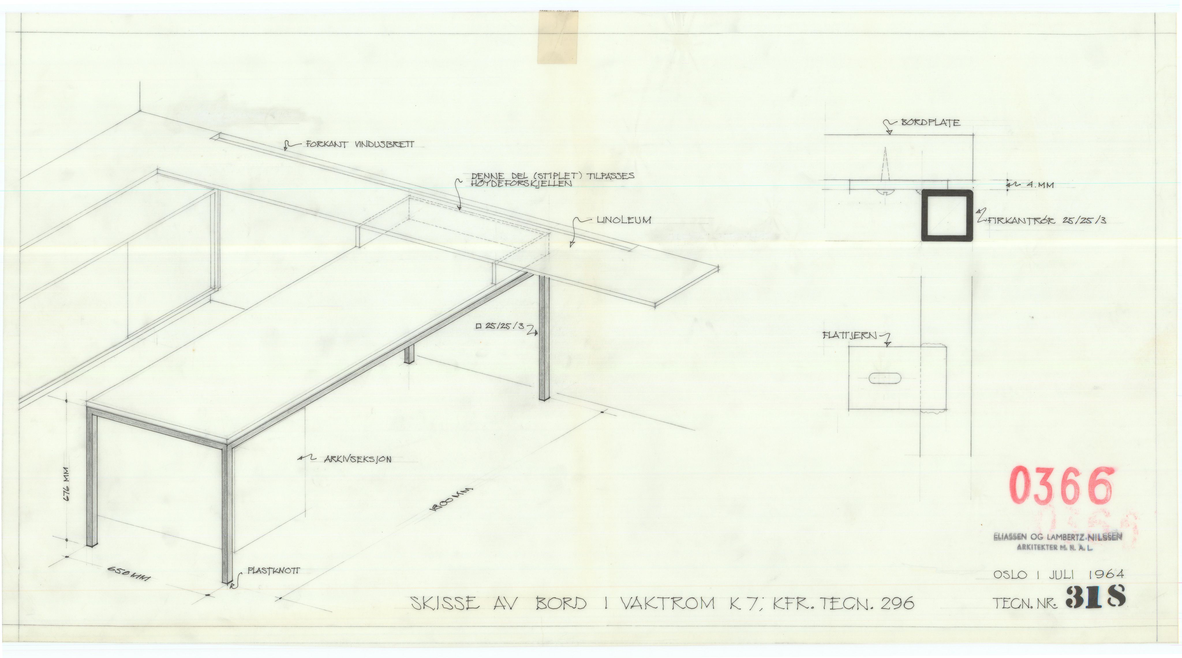 Eliassen og Lambertz-Nilssen Arkitekter, AAKS/PA-2983/T/T01/L0006: Tegningskogger 0366, 1960-1966, s. 21
