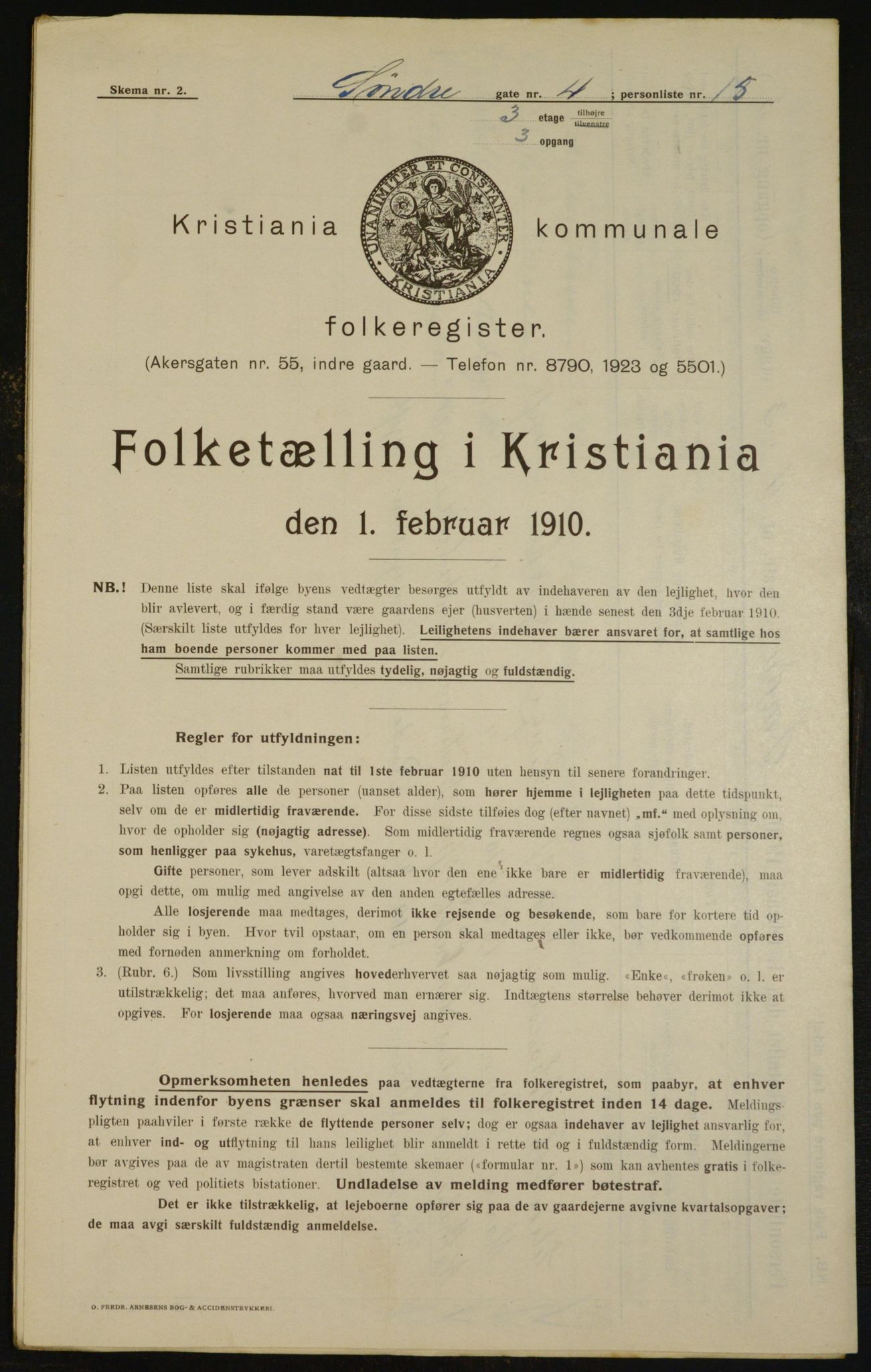 OBA, Kommunal folketelling 1.2.1910 for Kristiania, 1910, s. 100966